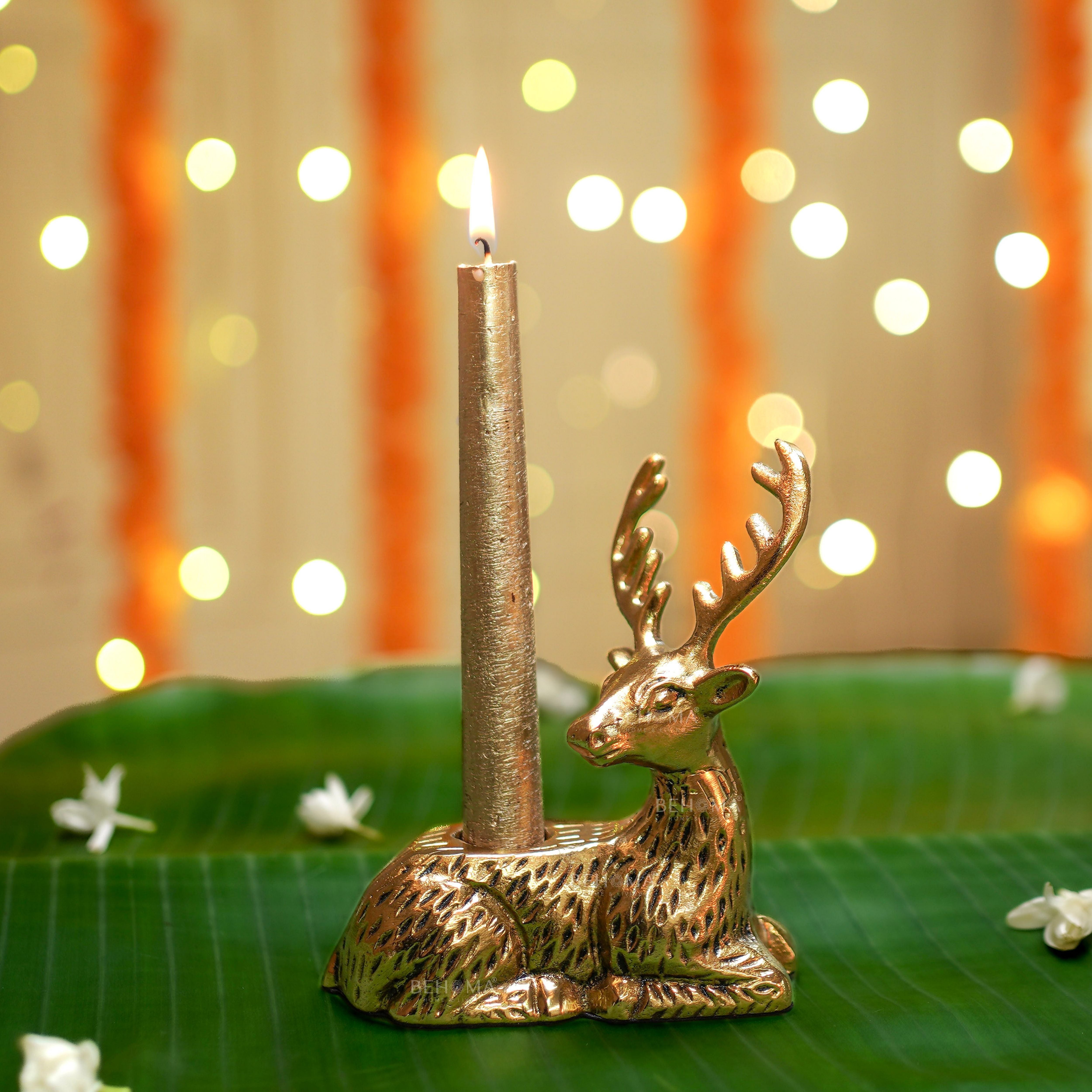 Golden Stag Candle Stand