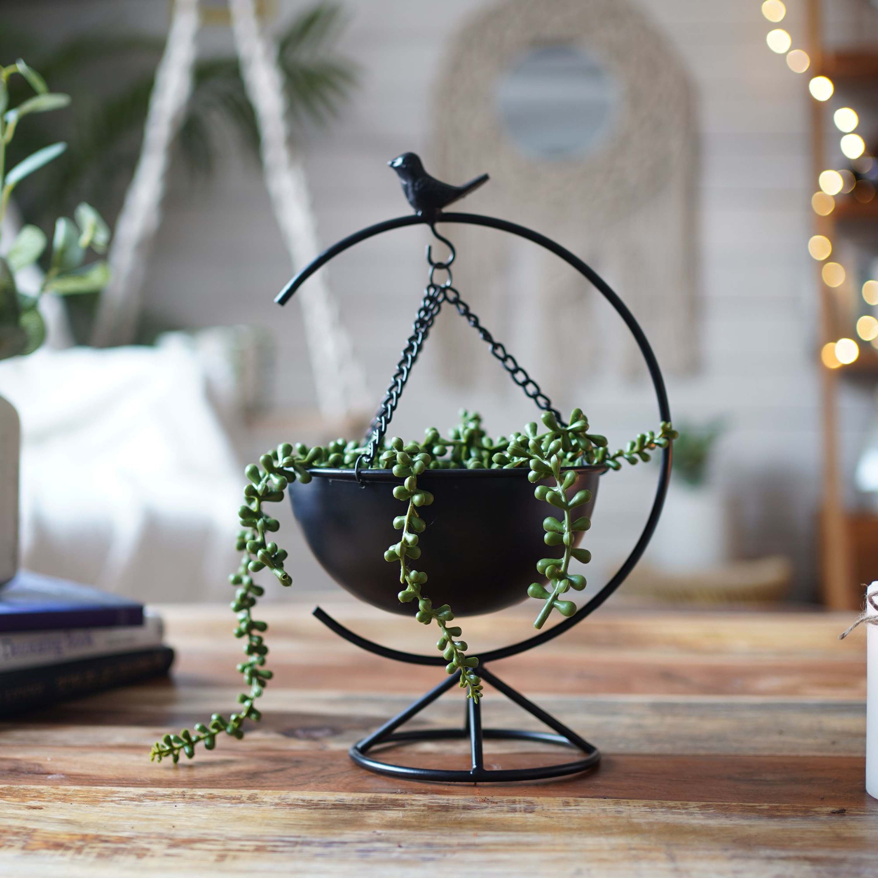Bird Metal Planter, Black (Planter Only)