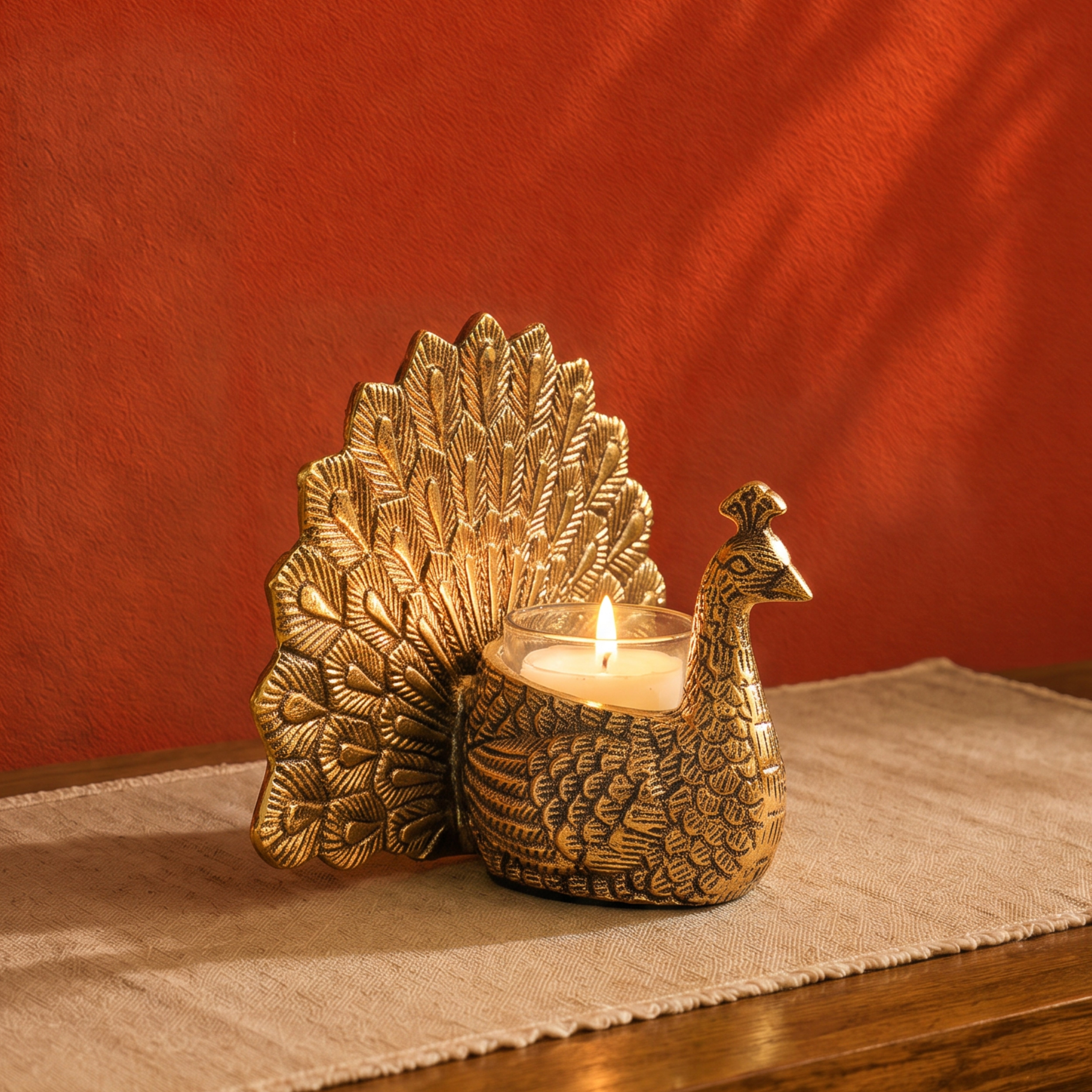 Peacock Candle Holder