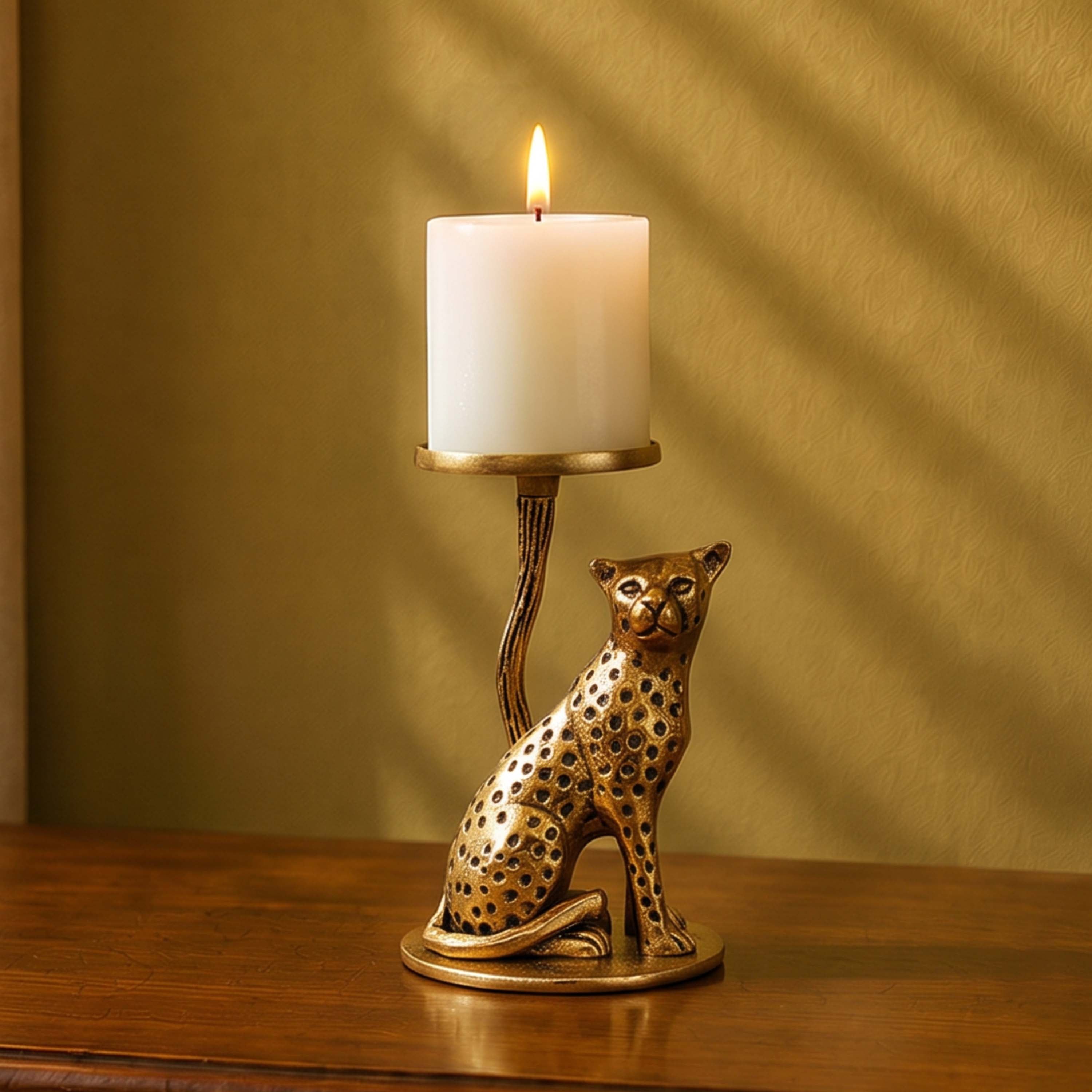 Jaguar Candle Holder