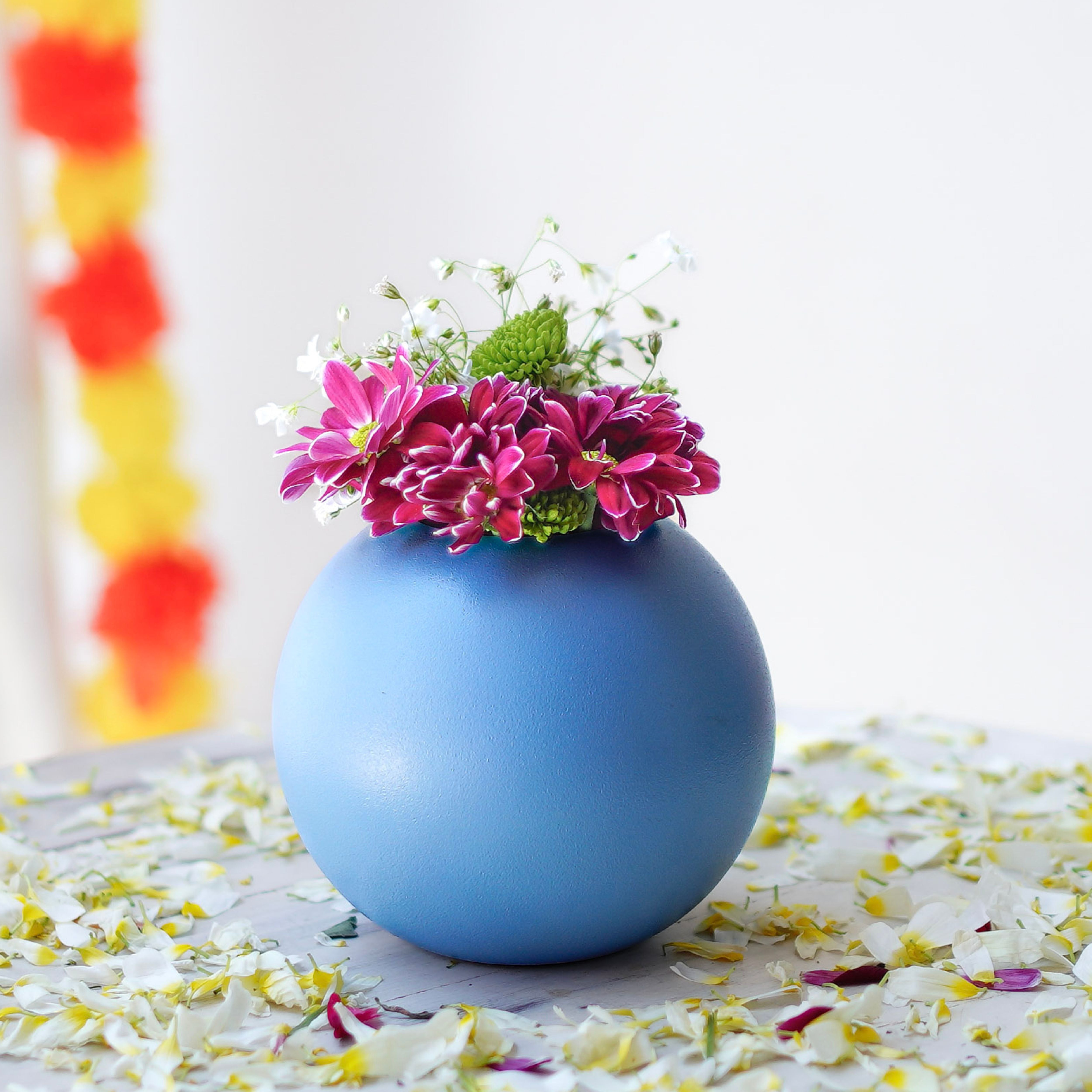Blue Ball Vase, Small