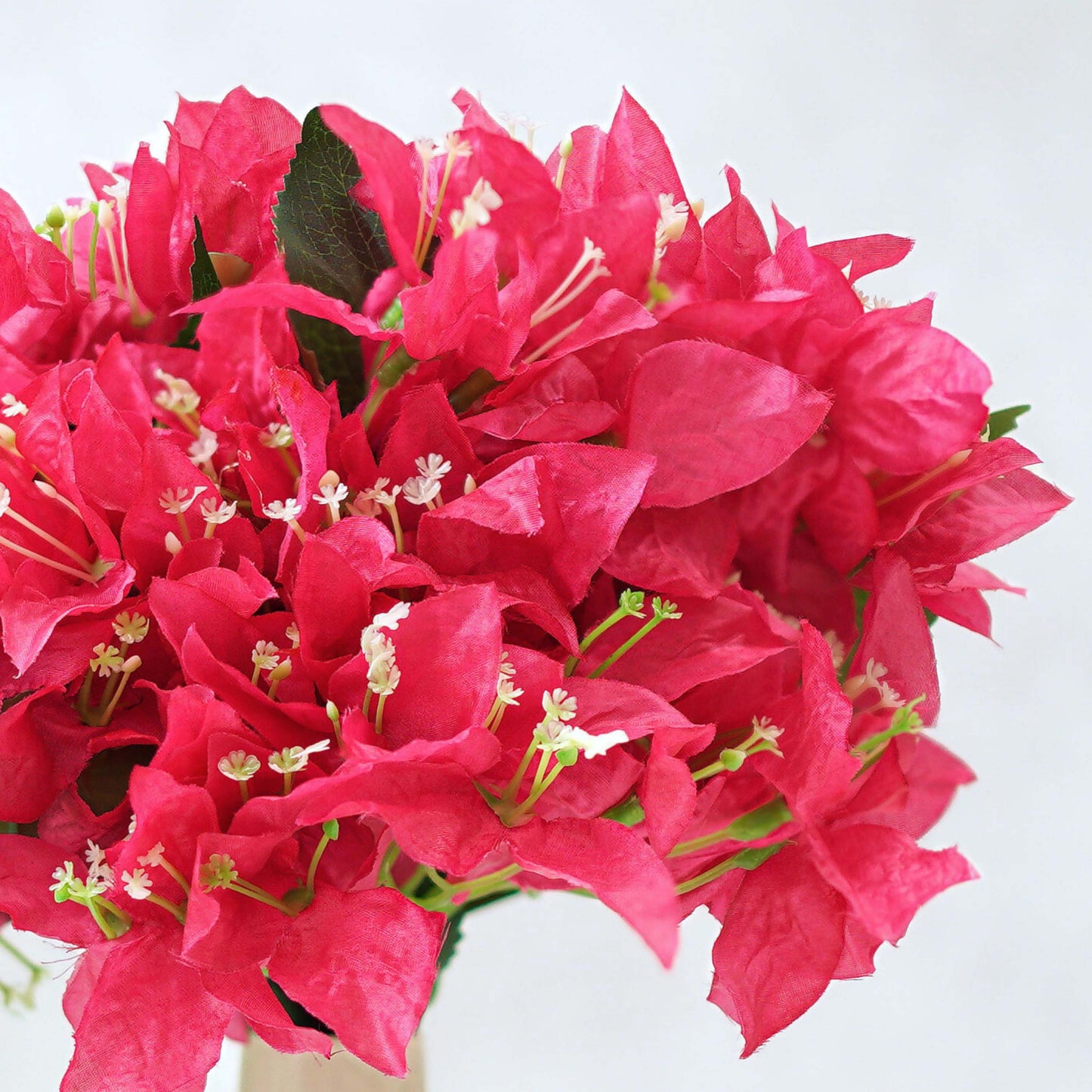 Combo of Matki Metal Vase and Bougainvillea