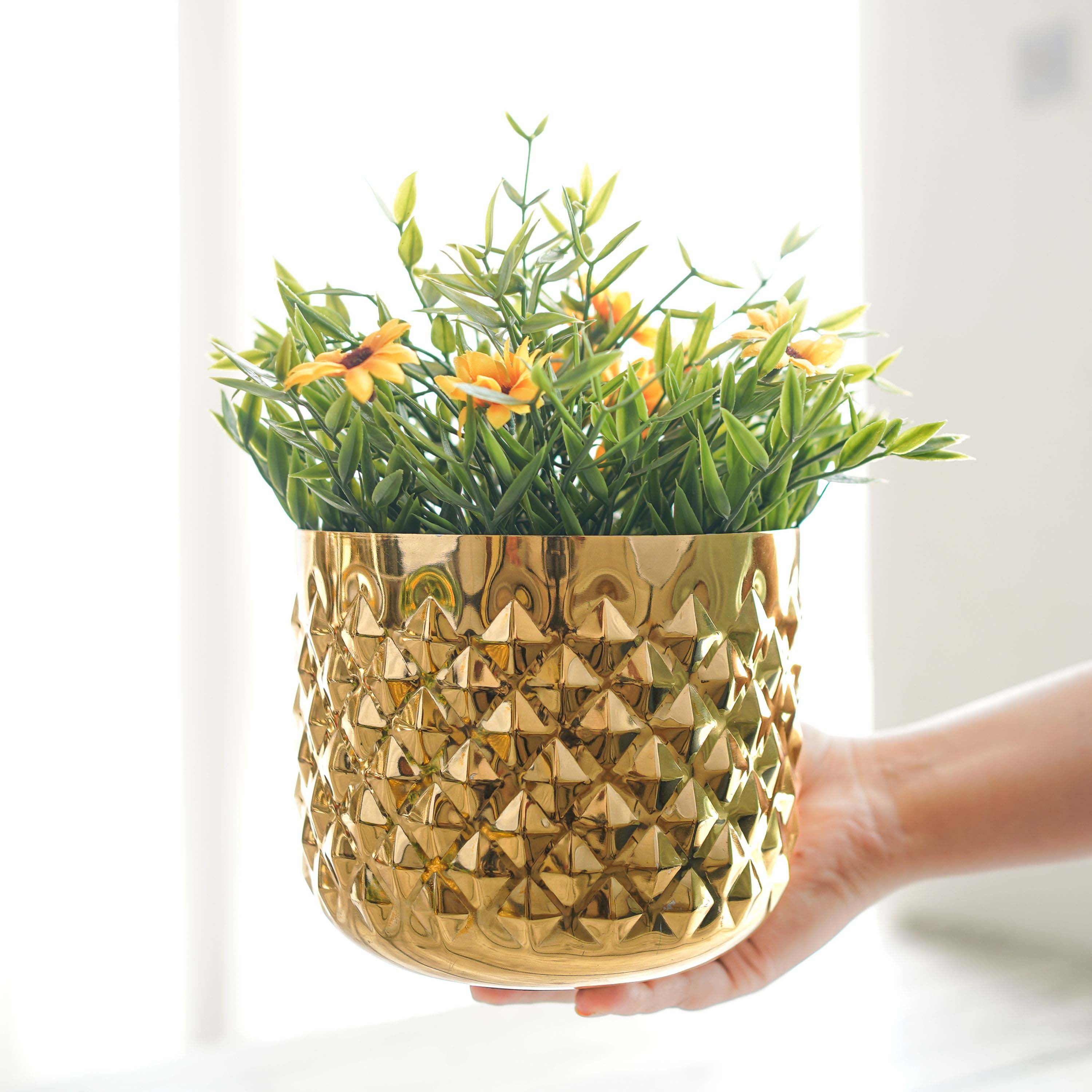 Pineapple Metal Planter Set (Pot Only)