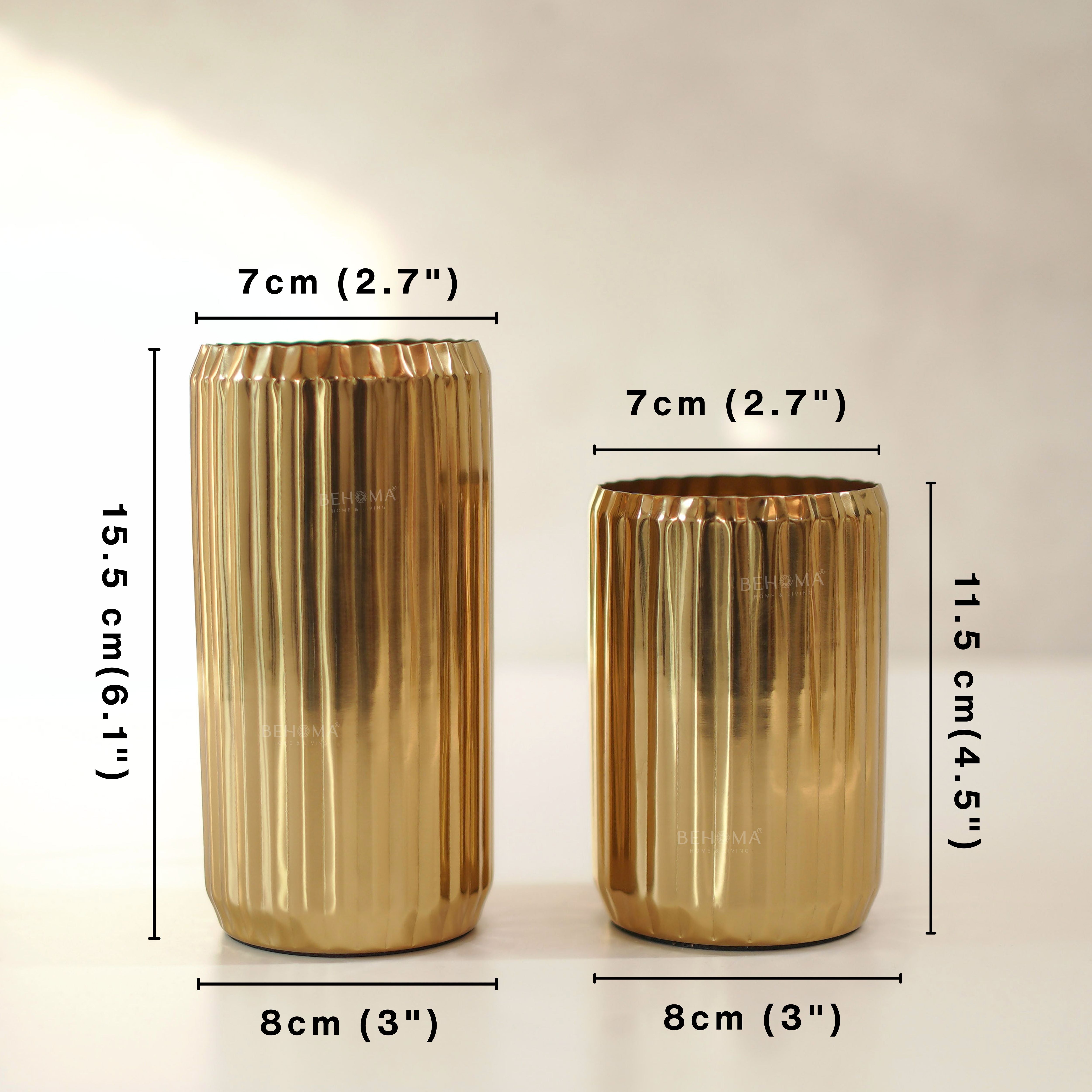 Fluted Column Vase, Set