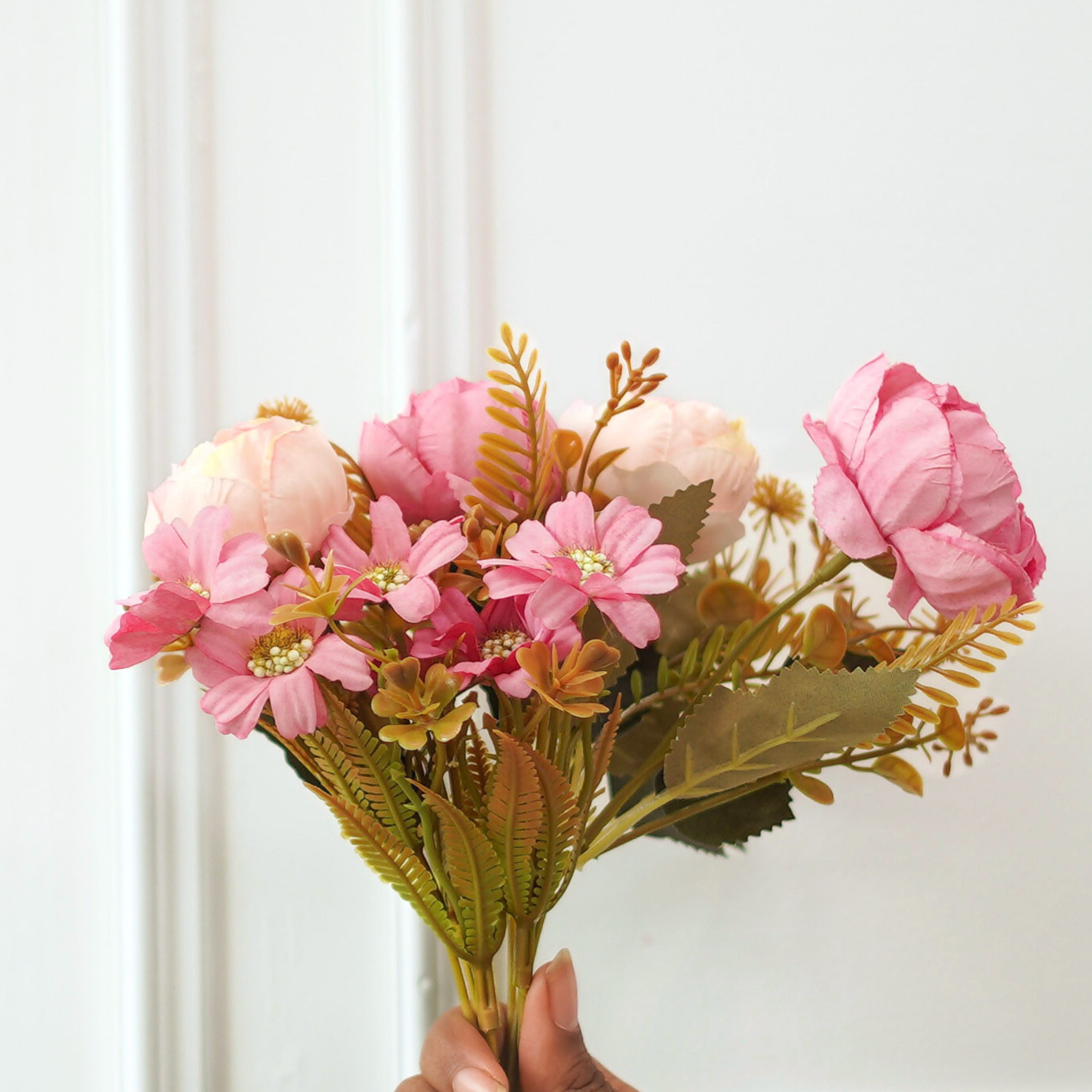 Pink Rose, (Faux Flowers)