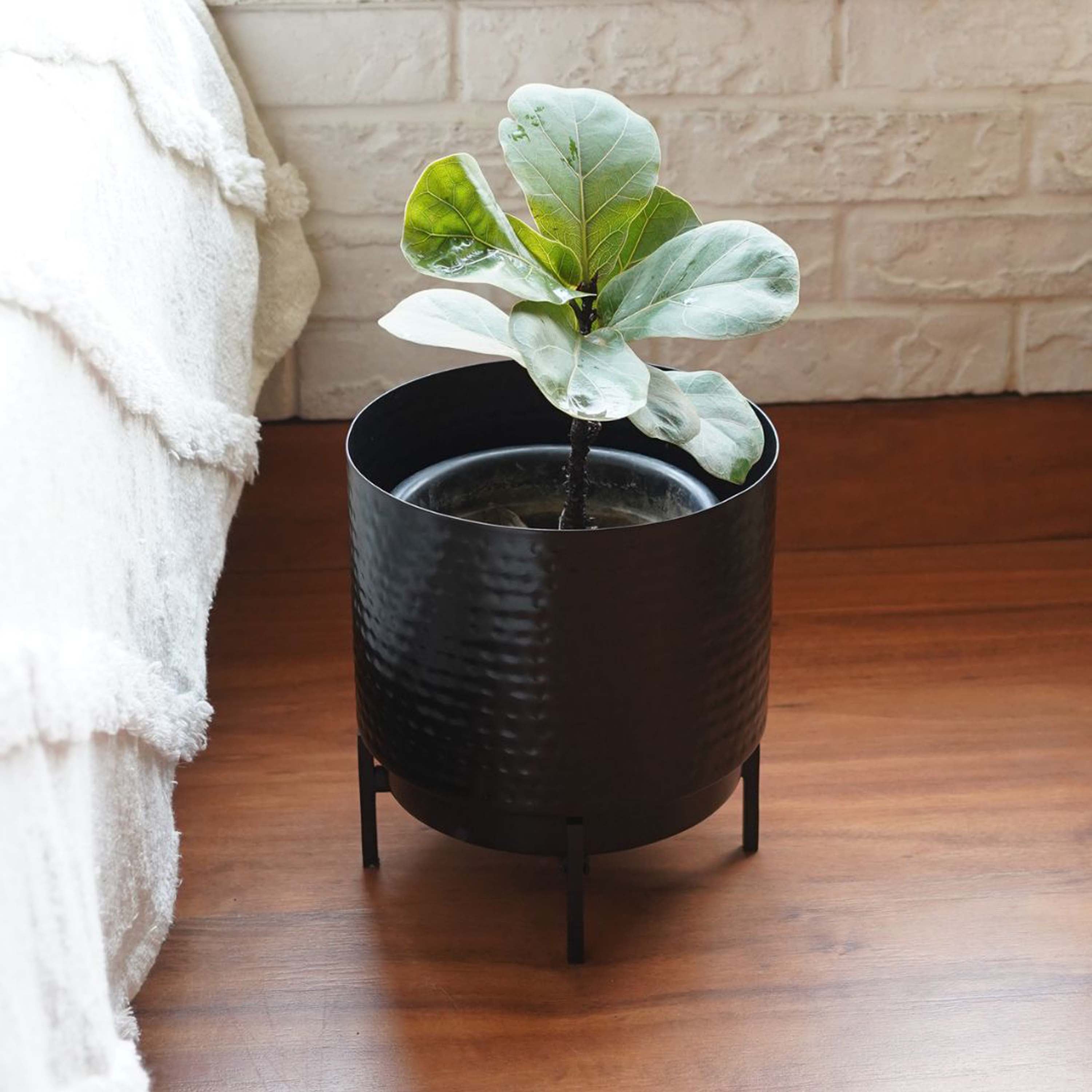 Hammered Metal Planter, Large (Planter Only)