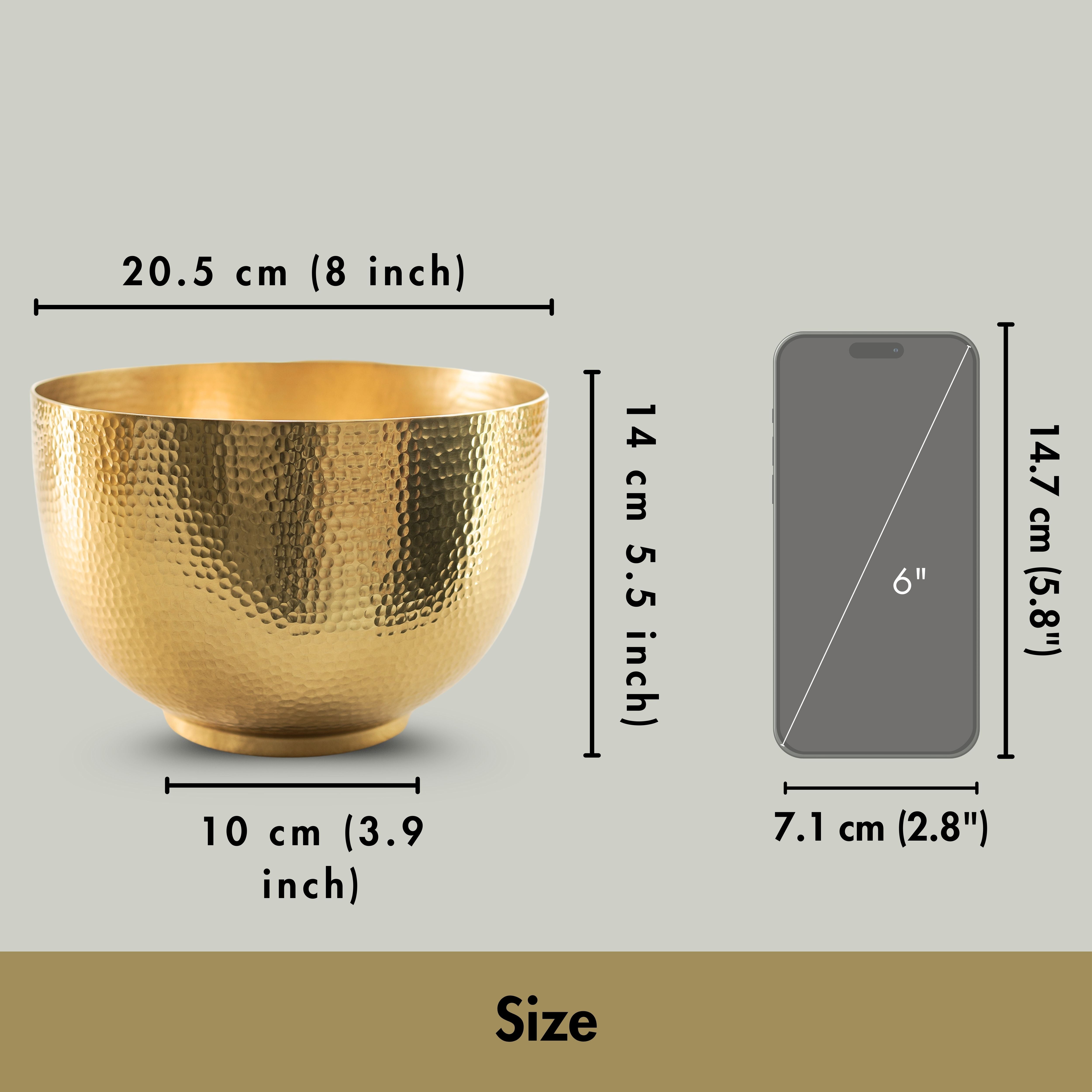 Elegant Bowl Metal Flower Vase