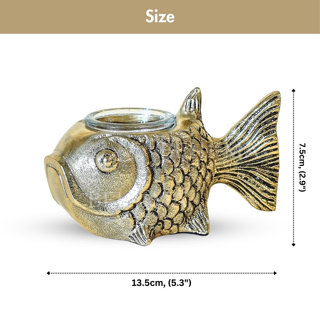 Metal Fish Candle Holder, Set