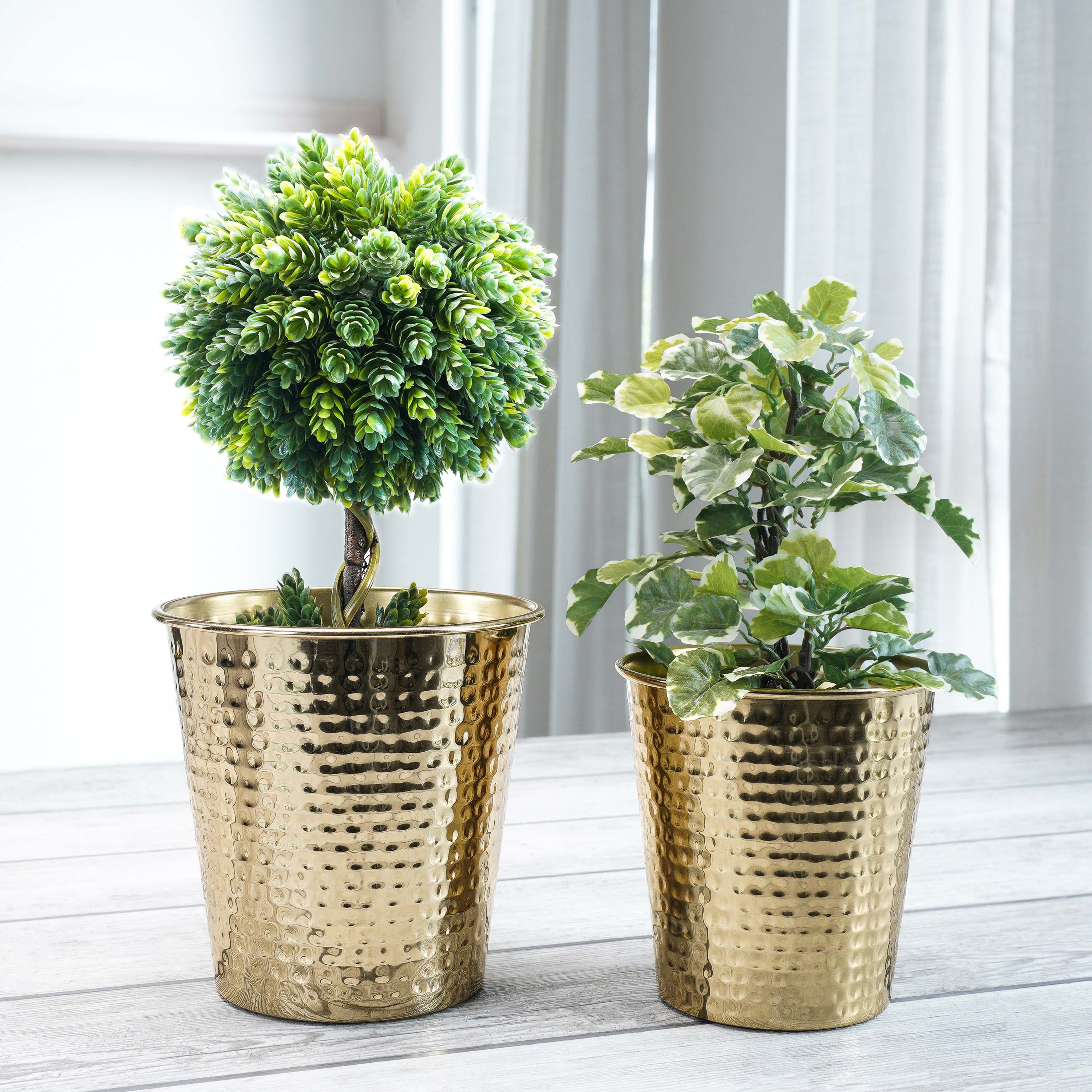 Bucket Metal Planter, Set (Pot Only)
