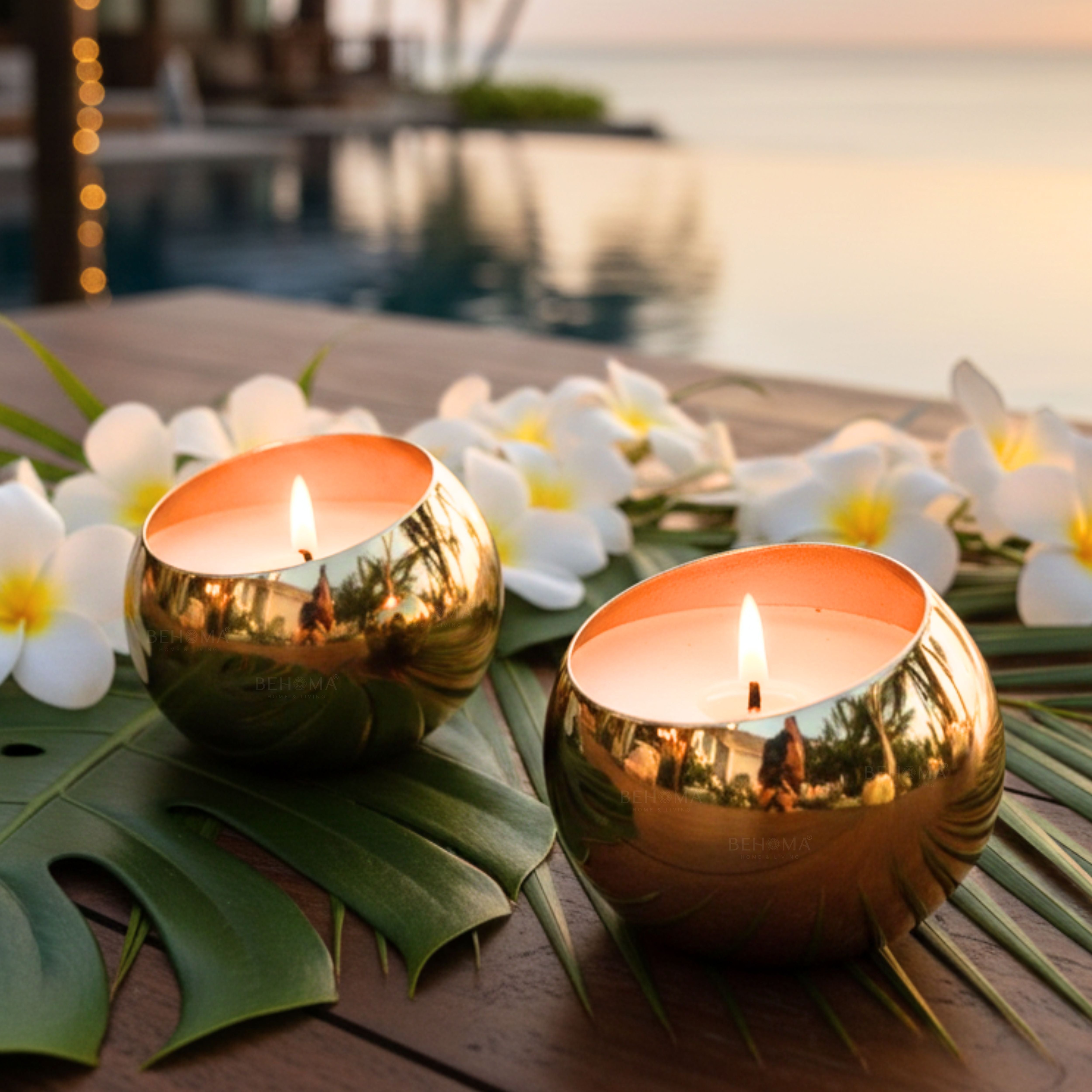 Metal Orb Scented Candle, Set