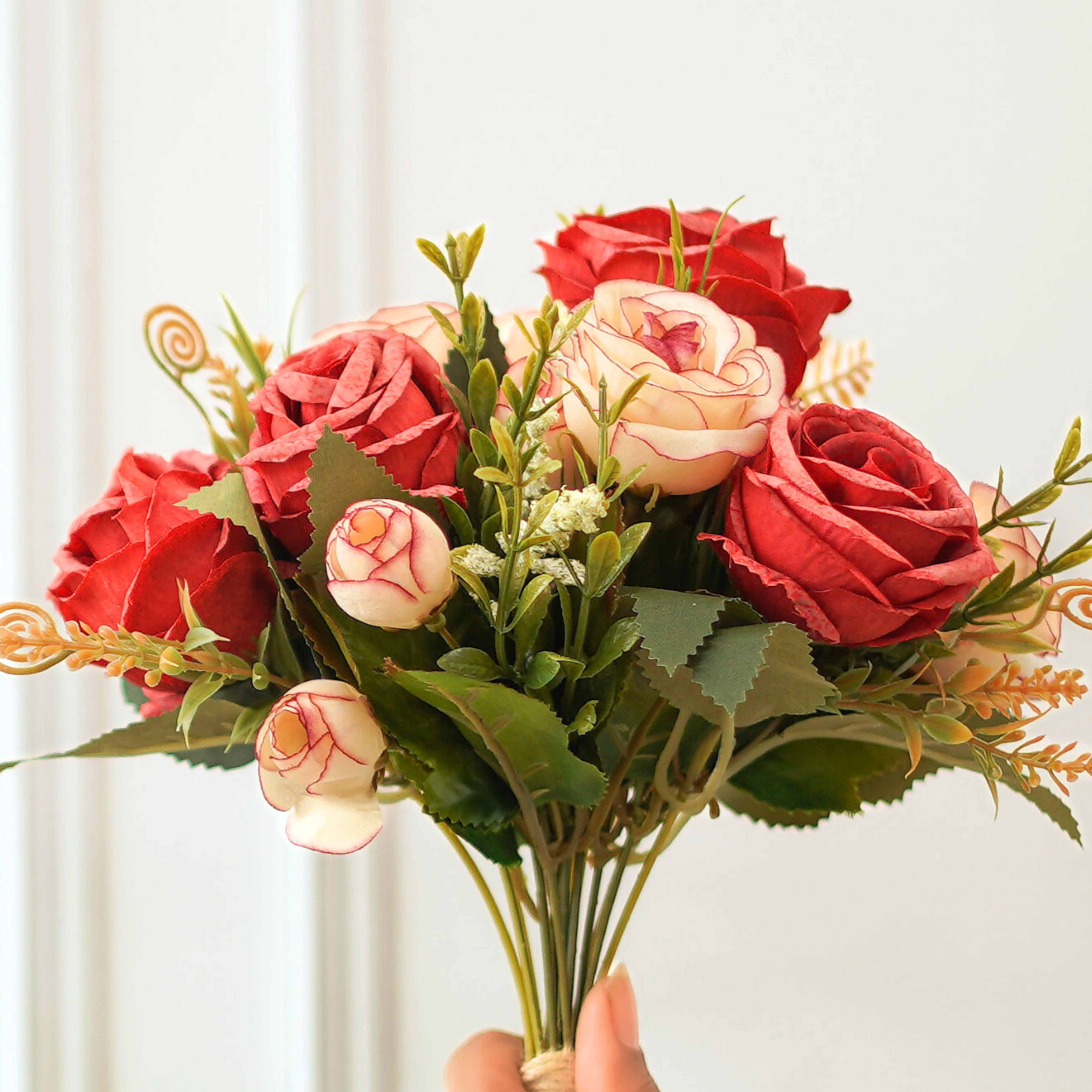 Dusky Rose Charm Bouquet, (Faux Flowers)
