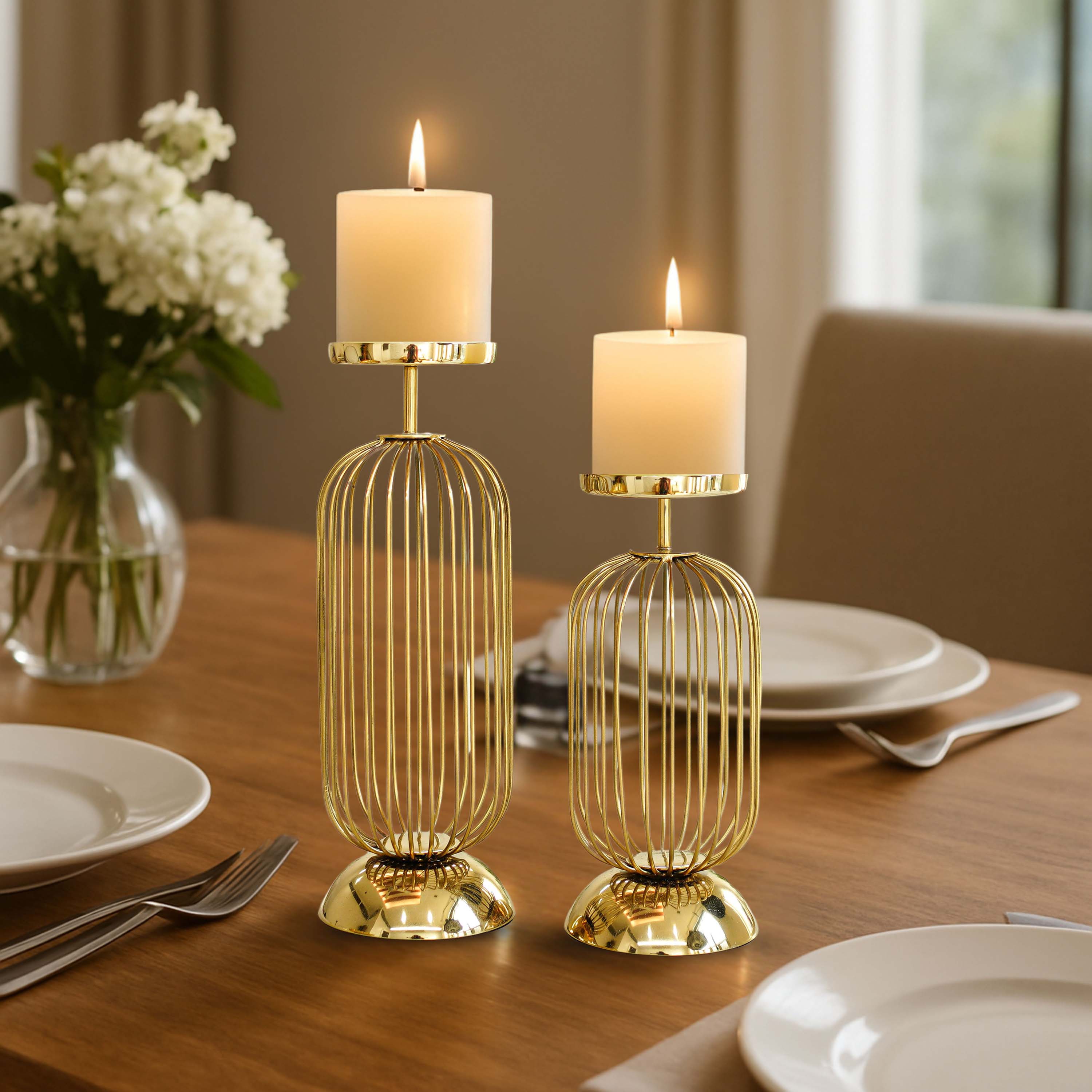 Cage Candle Holder Set