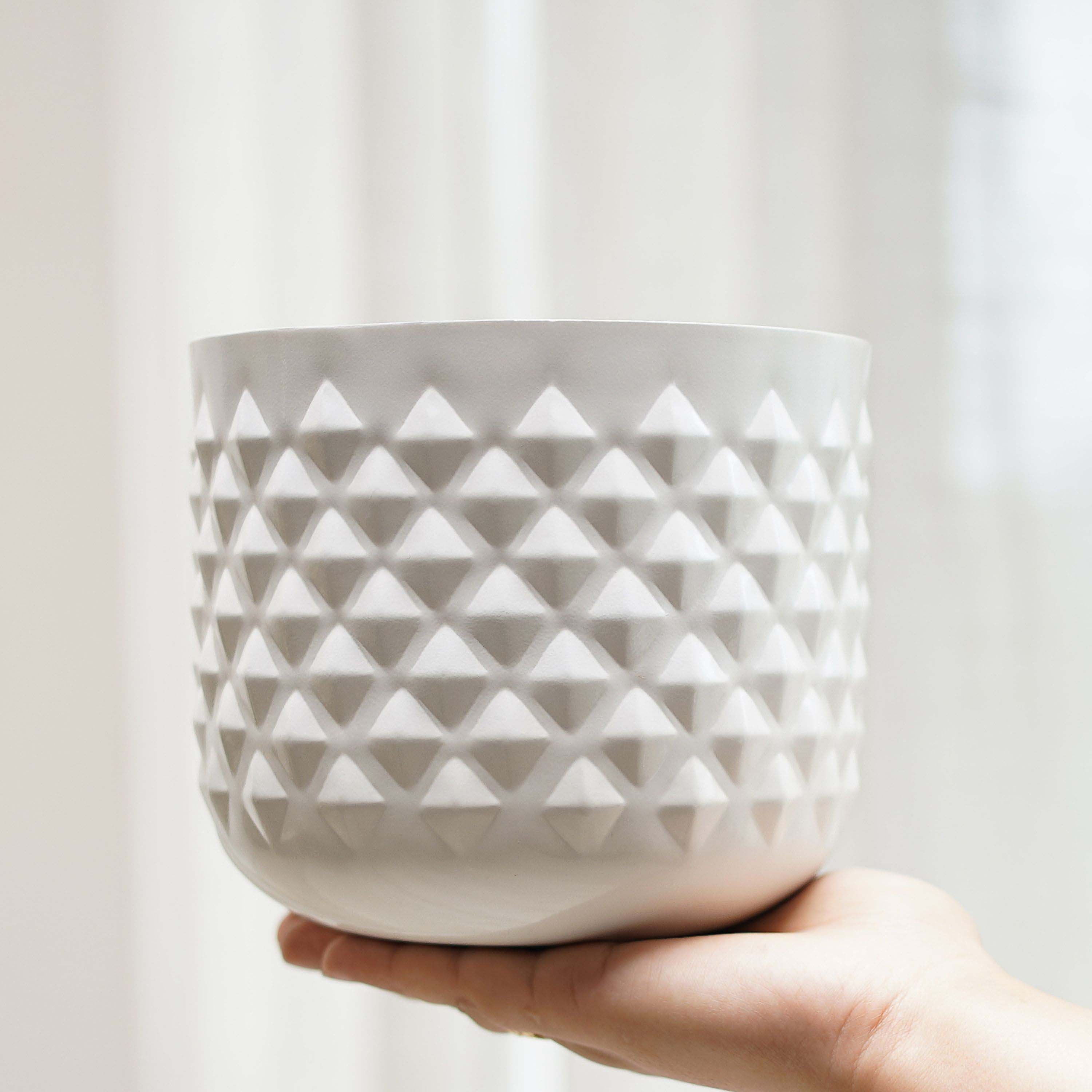 Pineapple Metal Planter, White (Pot Only)