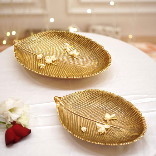 Metal decorative tray, Metal serving tray, Decorative metal platter