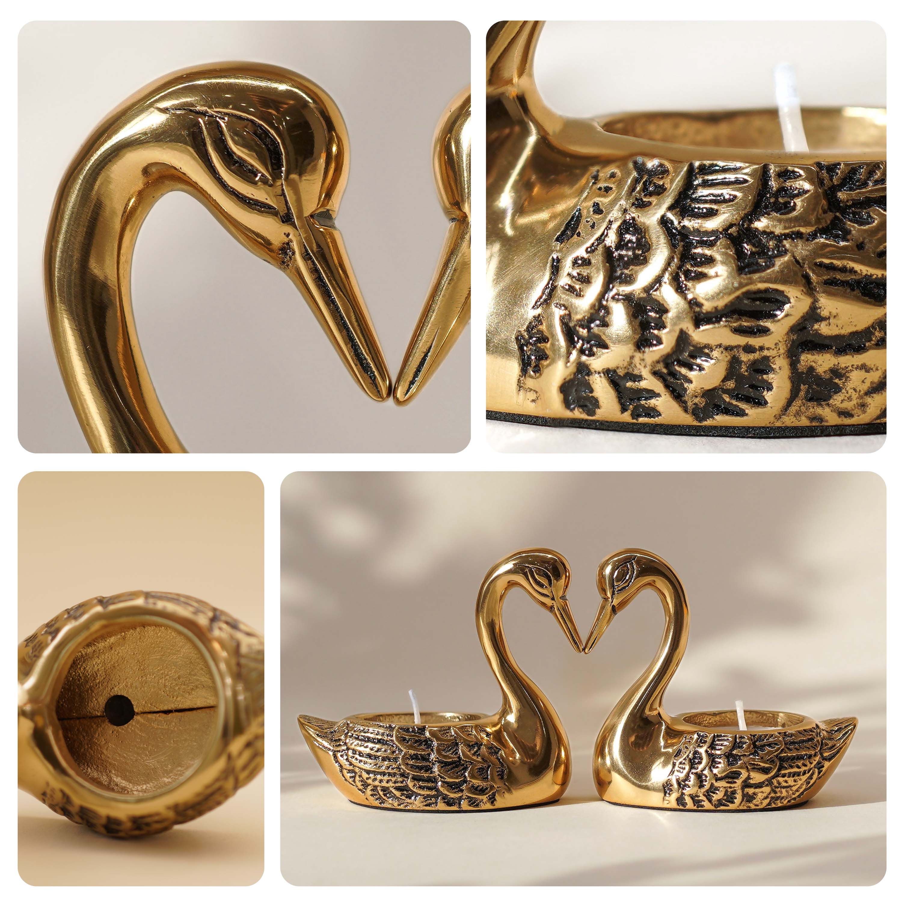 Swans Tealight Holder set