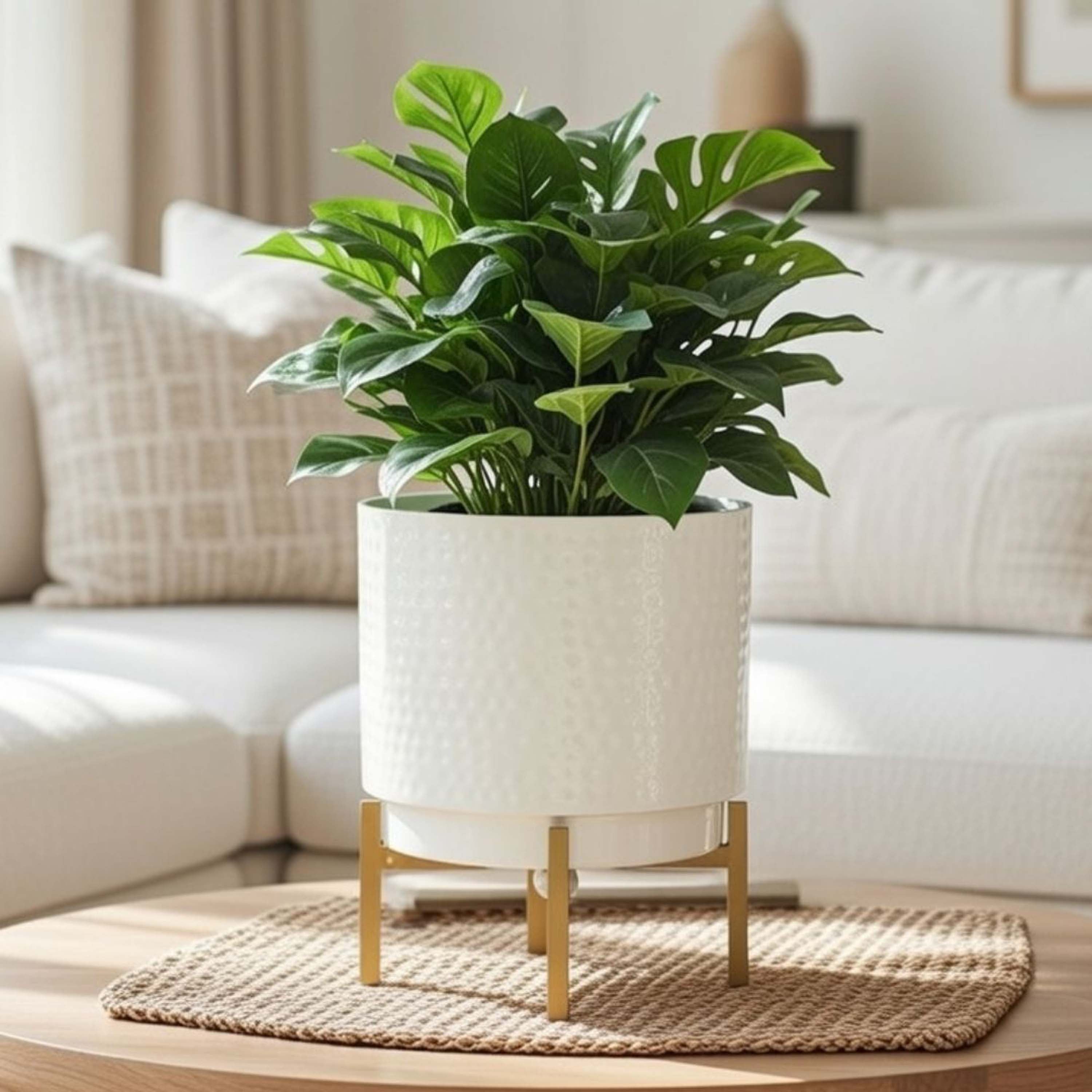 Hammered Metal Planter, Large (Planter Only)