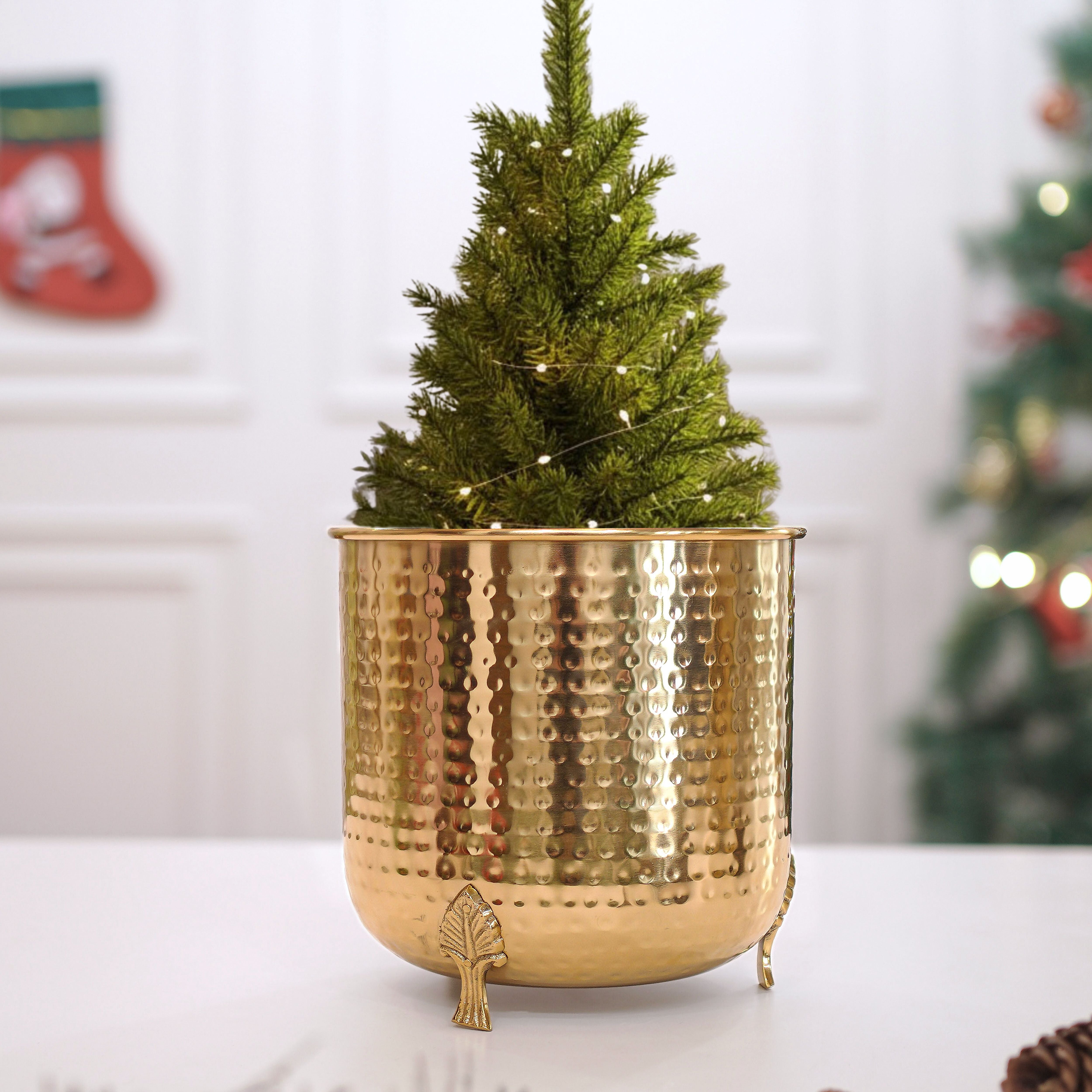 Leaf leg Metal Planter, Large (Pot Only)