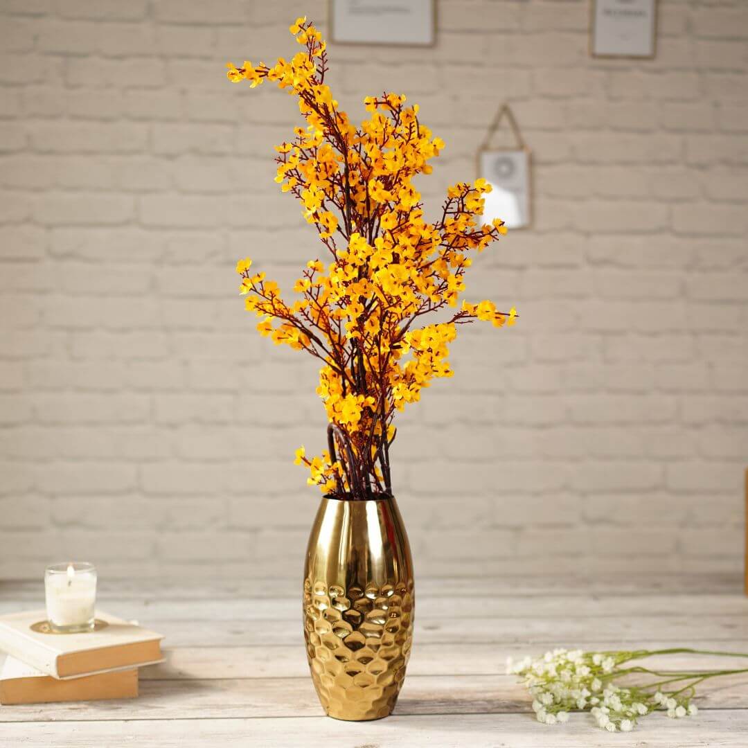 Baby's Breath, Yellow (Faux flowers) - 2 Sticks