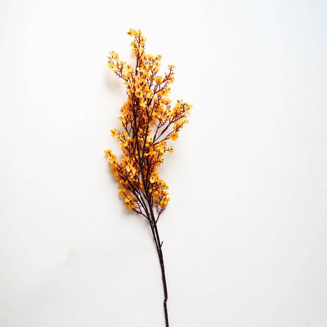Baby's Breath, Yellow (Faux flowers) - 2 Sticks