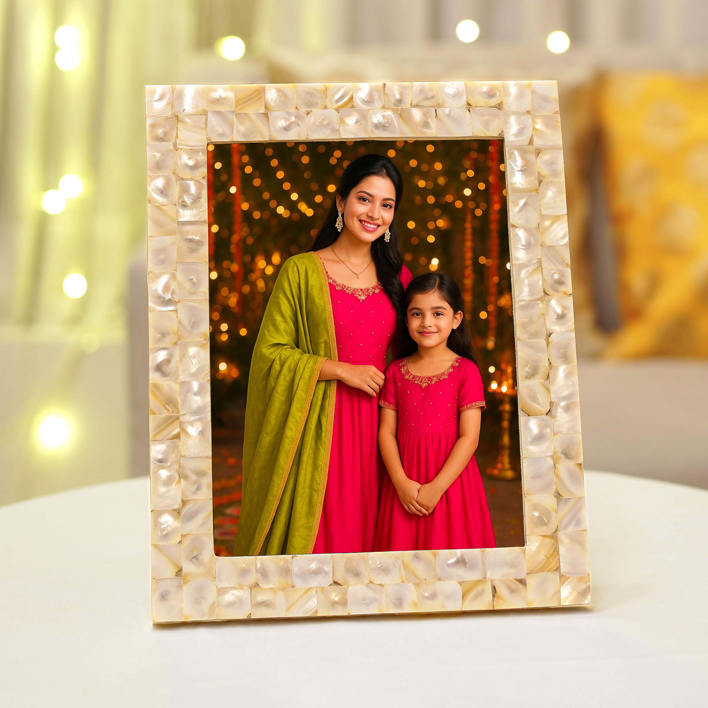 Elegant Pearl Photo Frame - 6x8