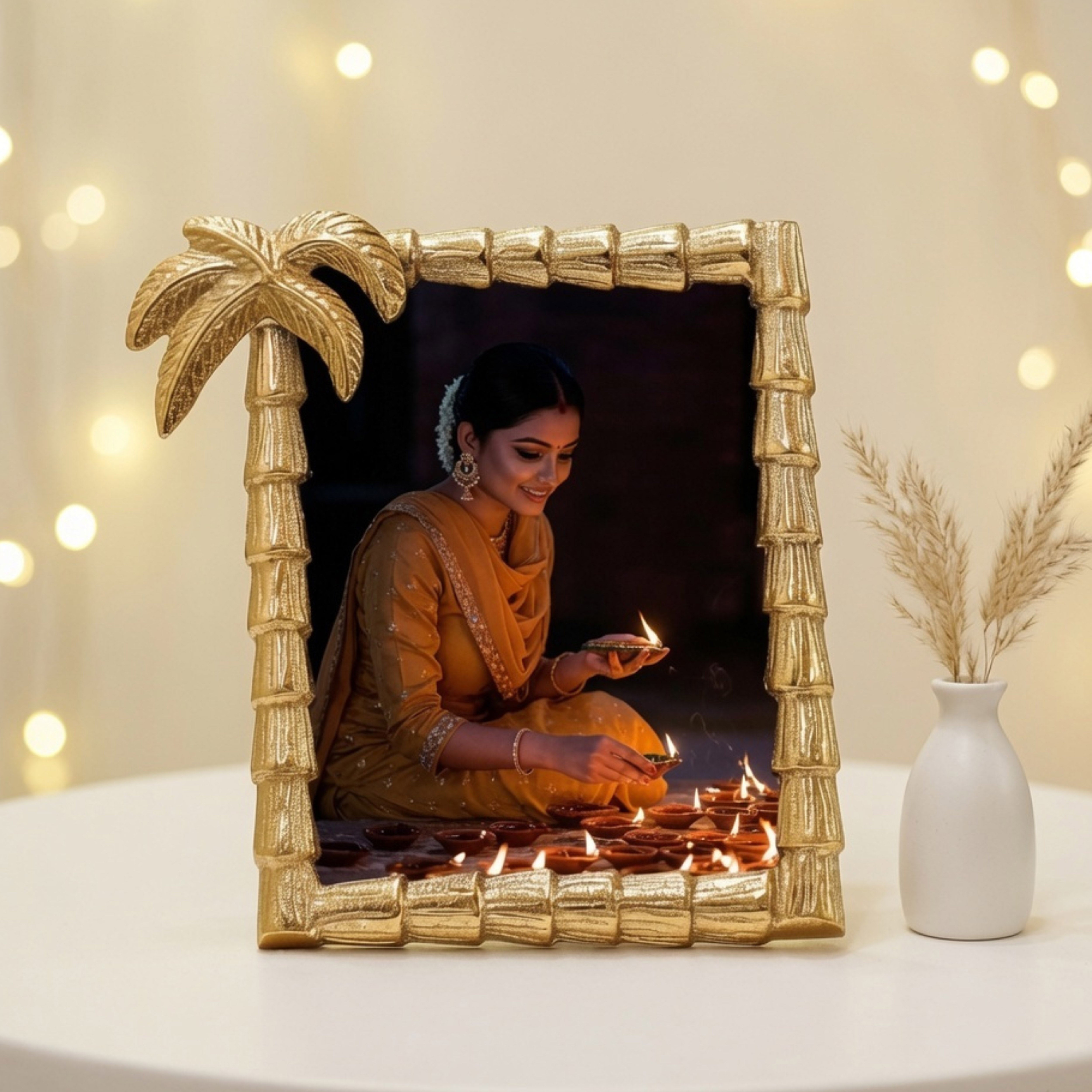 Tropical Gold Palm Tree Frame, 6x8 Inch