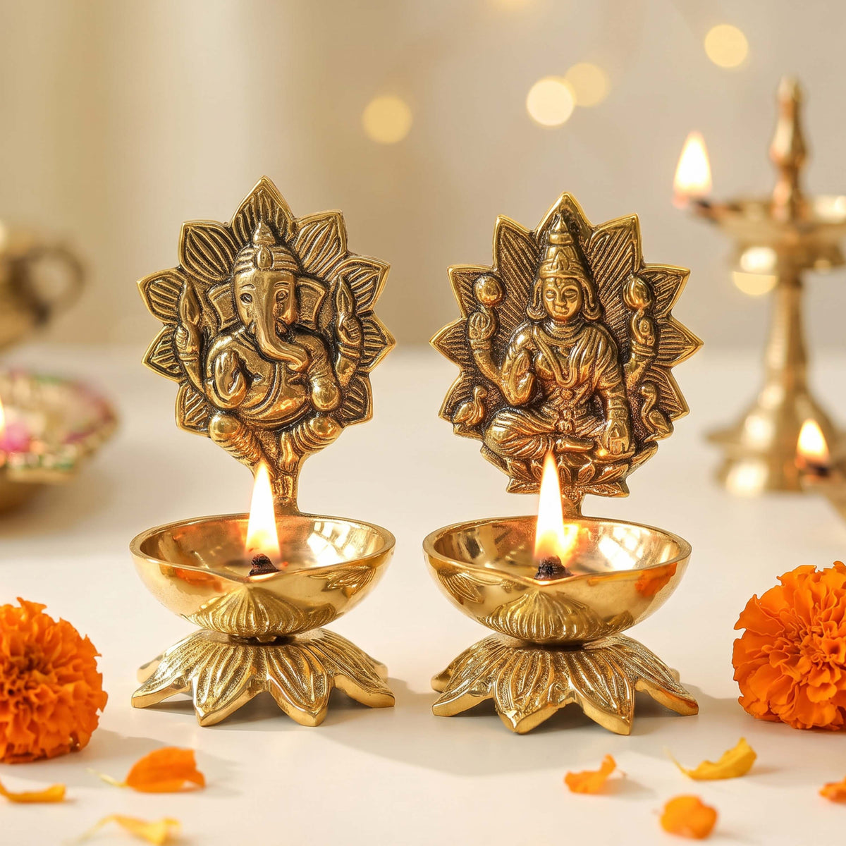 Lakshmi Ganesh Diya Set