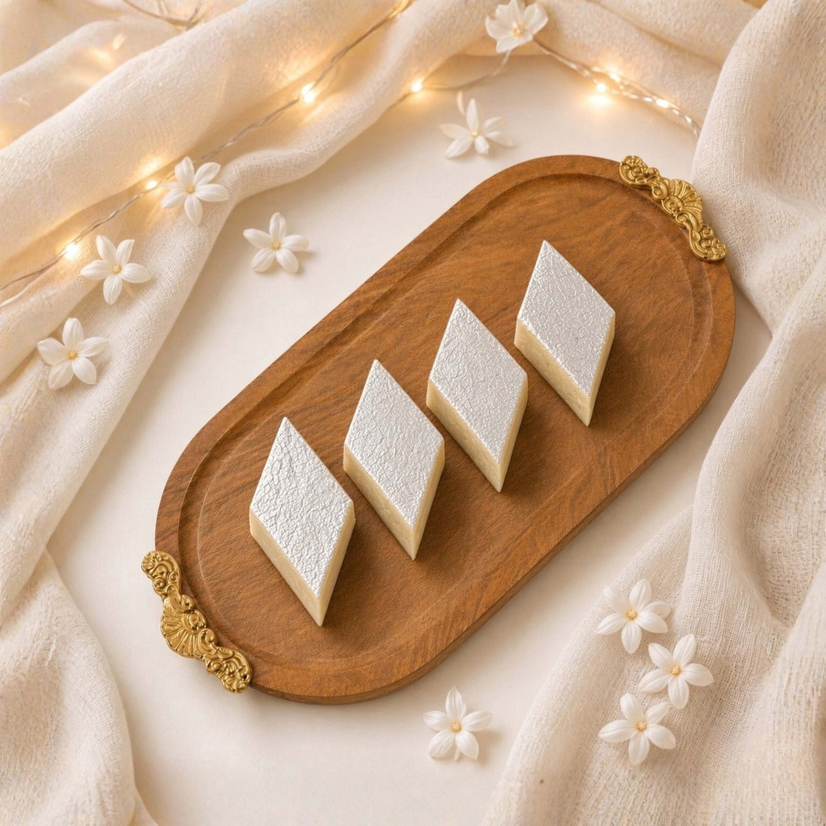 Wood & Brass Tray – Small
