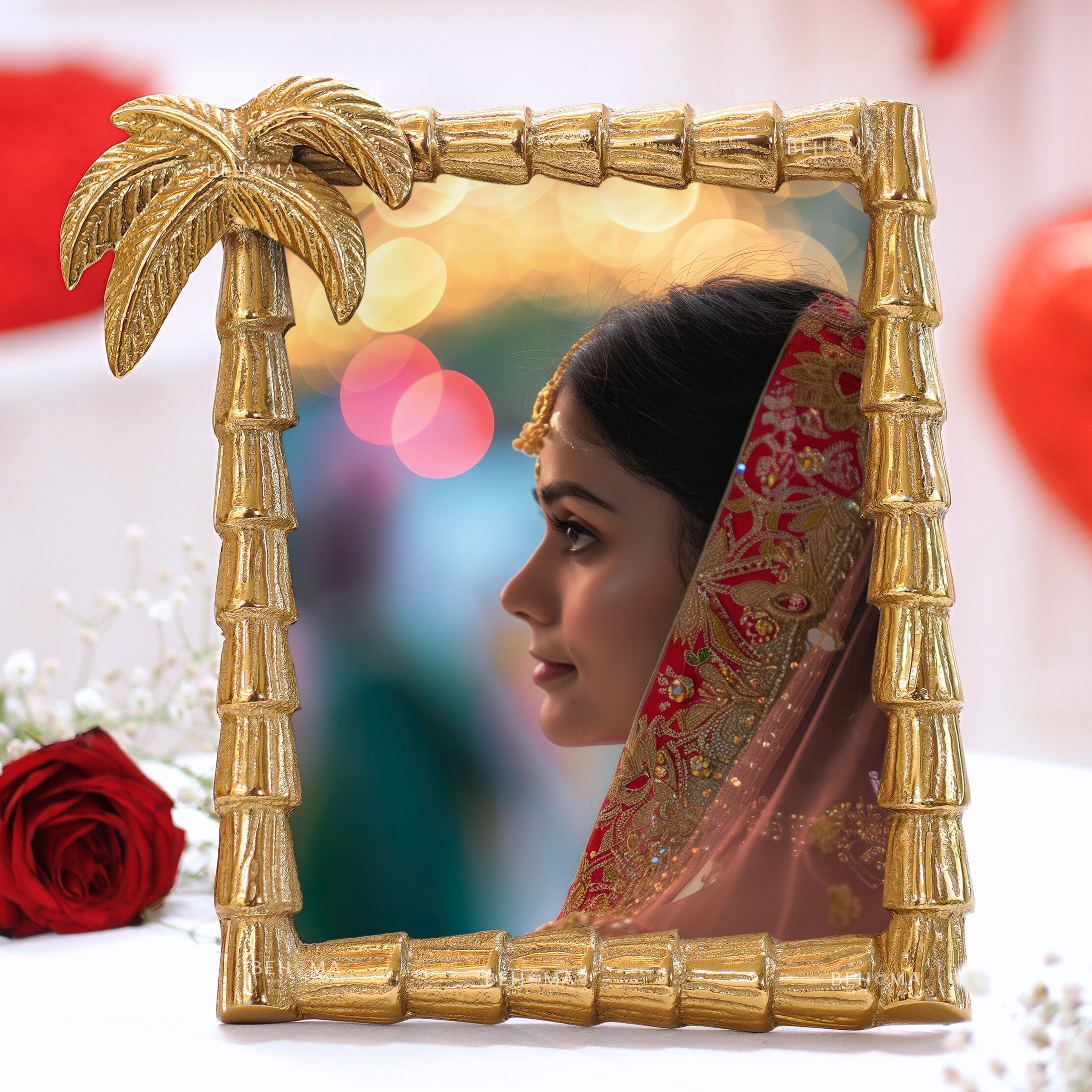 Tropical Gold Palm Tree Frame, 6x8 Inch