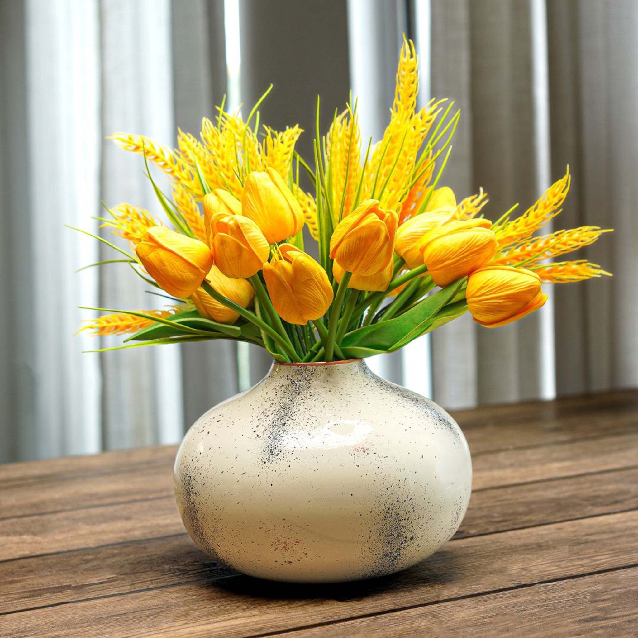 Metal Bud Flower Vase, Large - Behoma