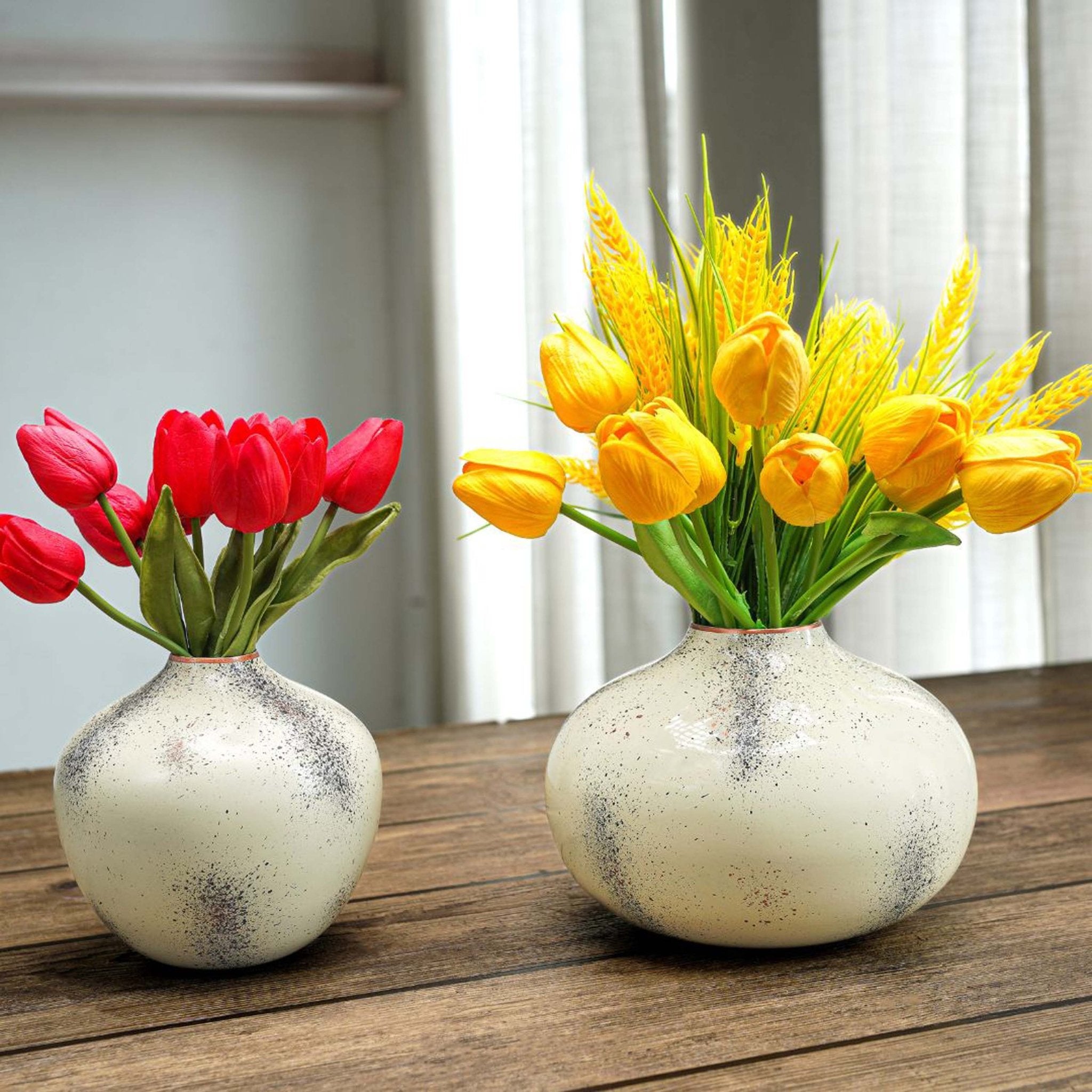 Metal Bud Flower Vase Set - Behoma