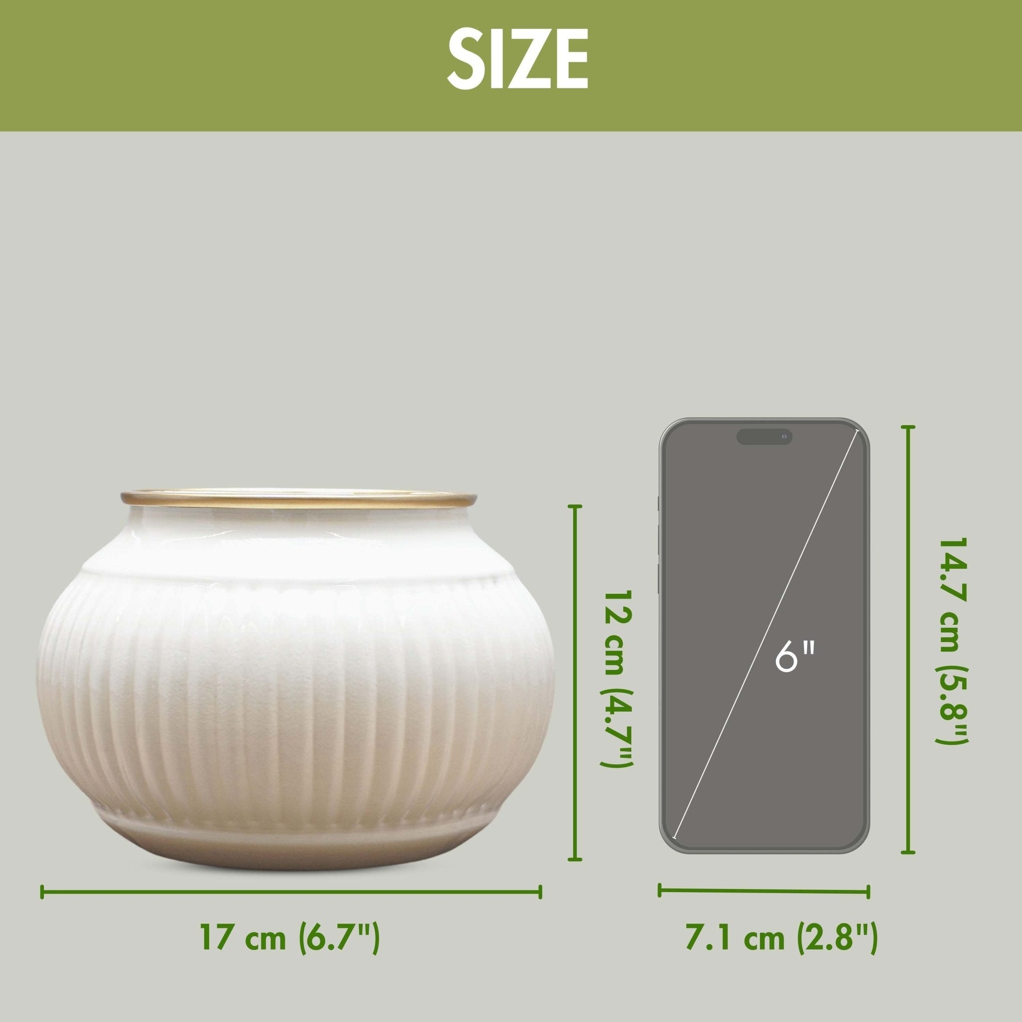 White metal indoor planter Behoma