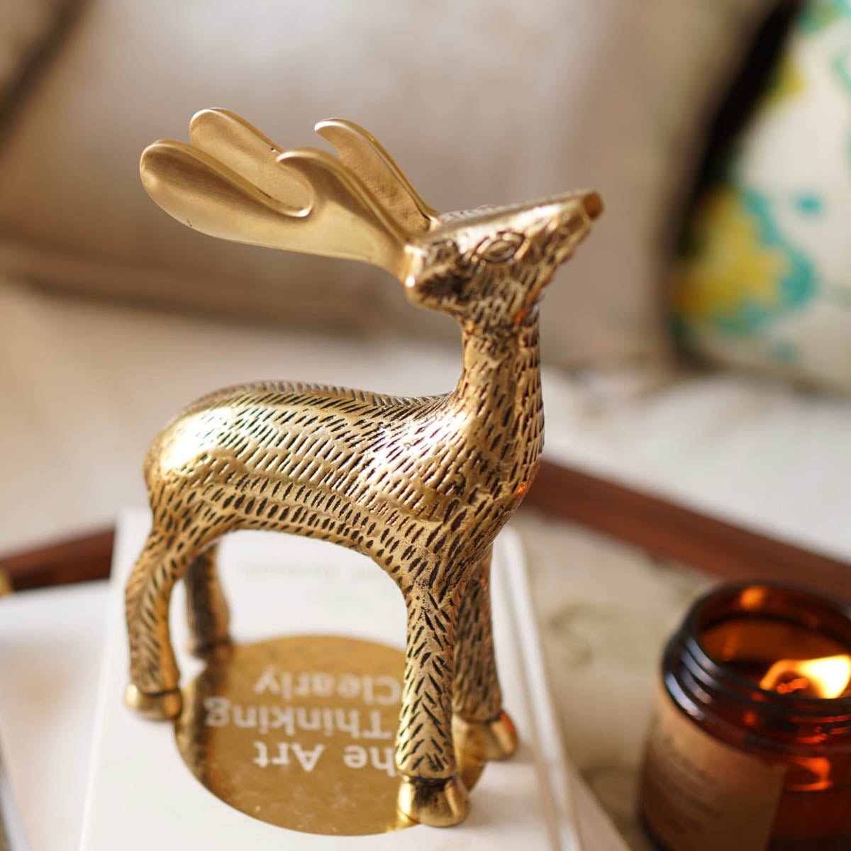 Christmas Reindeer showpiece, Rakhi Gift