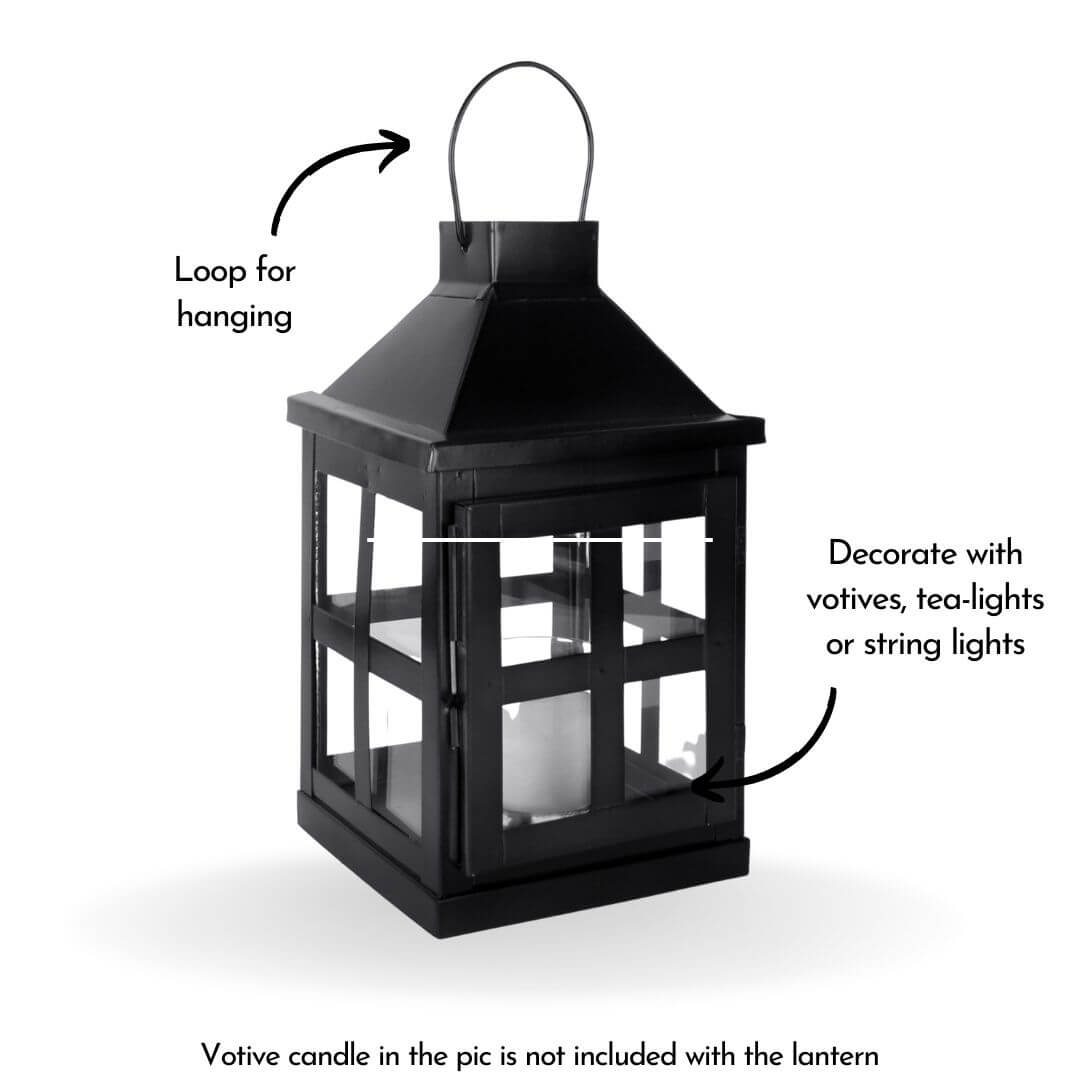 Duke Lantern, Matt Black - 8.6''X 5.1'' - Behoma