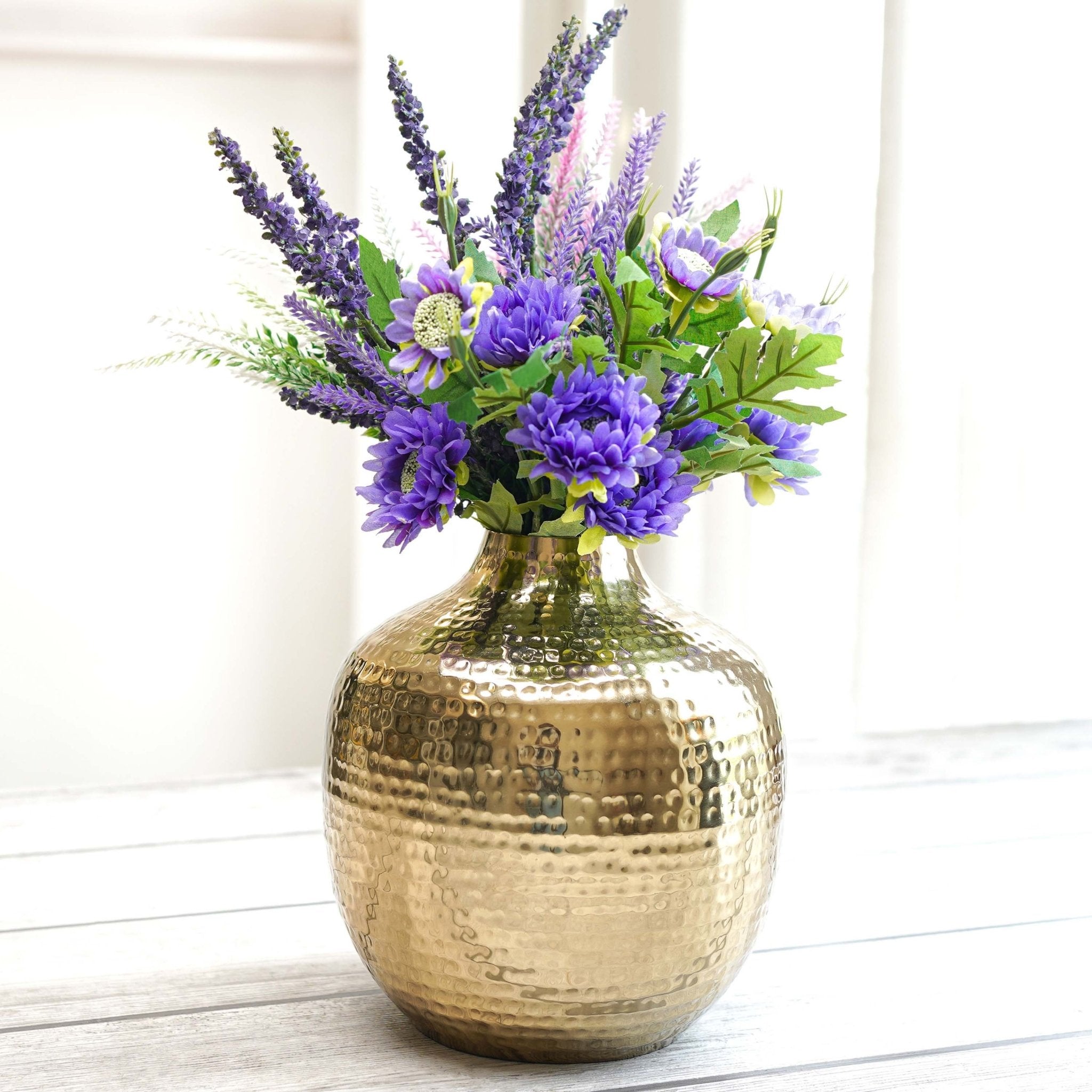Metal Flower Vase Gold - Behoma