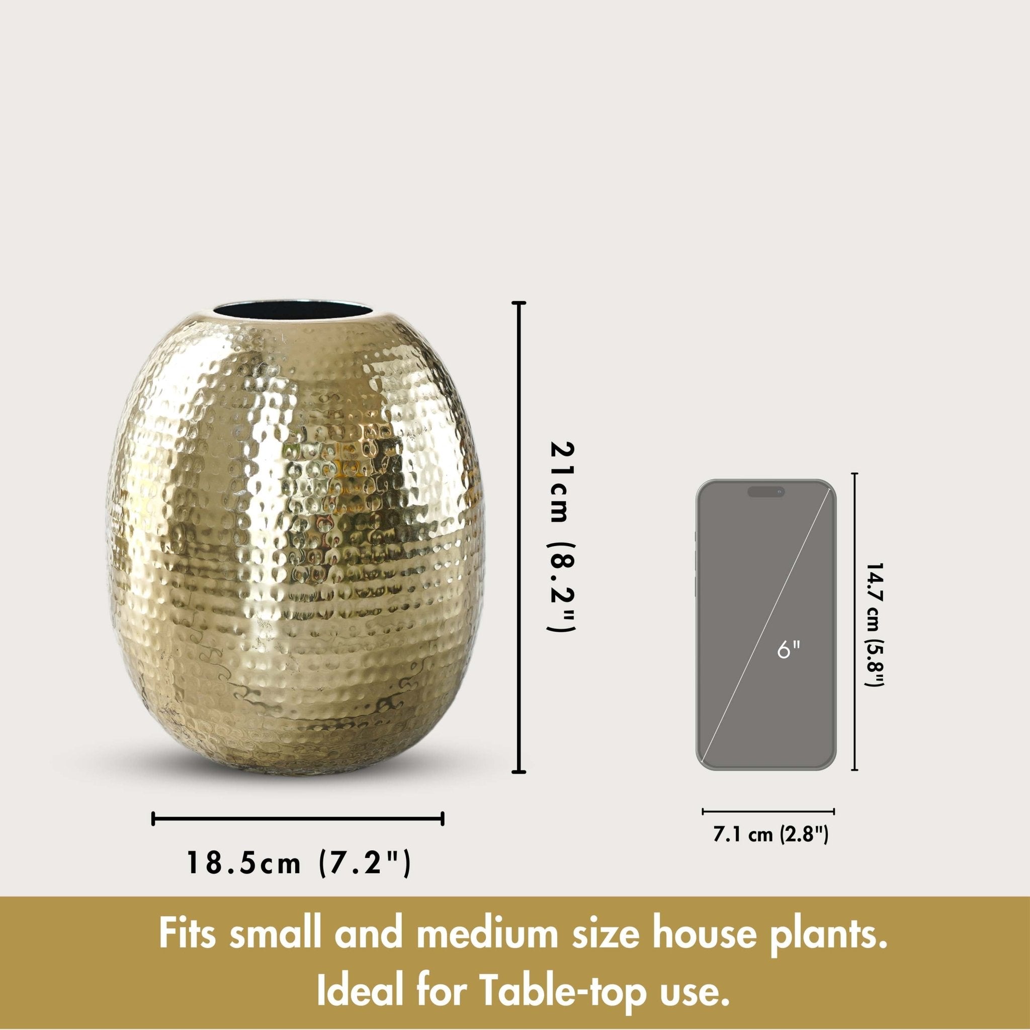 Metal flower vase, vase for home decor, golden vase