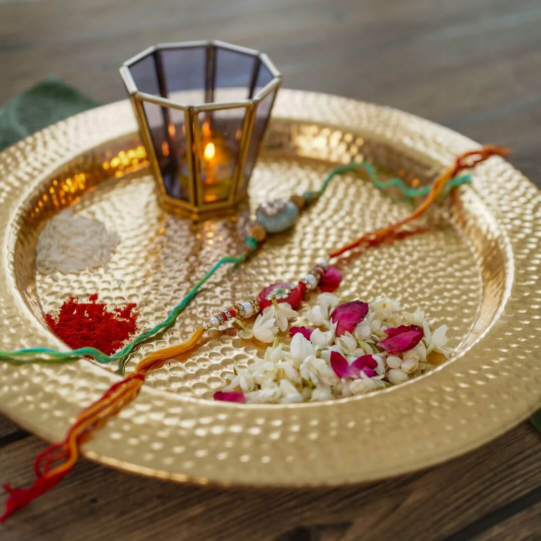 Metal Gold Platter, Decorative metal platter, Metal serving tray, Metal decorative tray