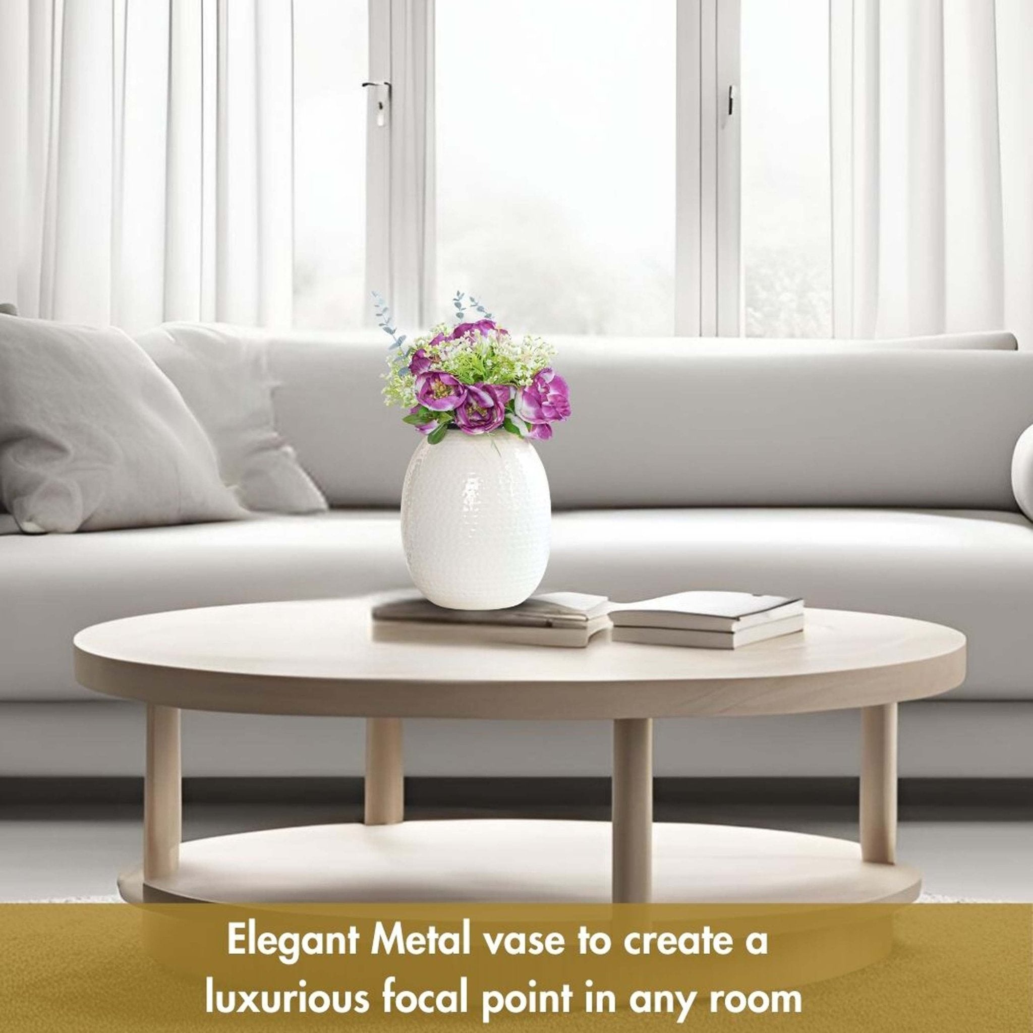 Metal Flower Vase, Housewarming, birthday gift