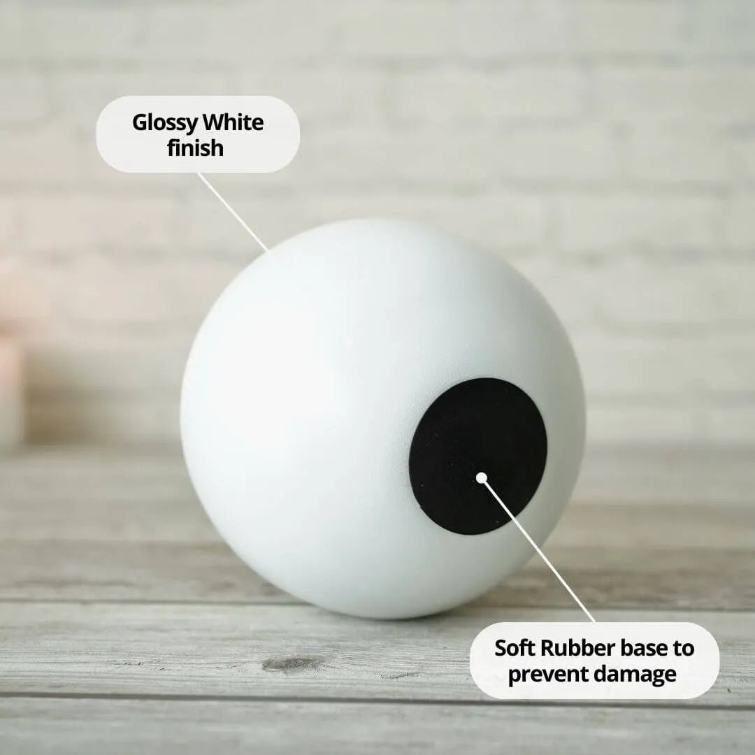 Metal Ball Flower Vase Large | White - Behoma