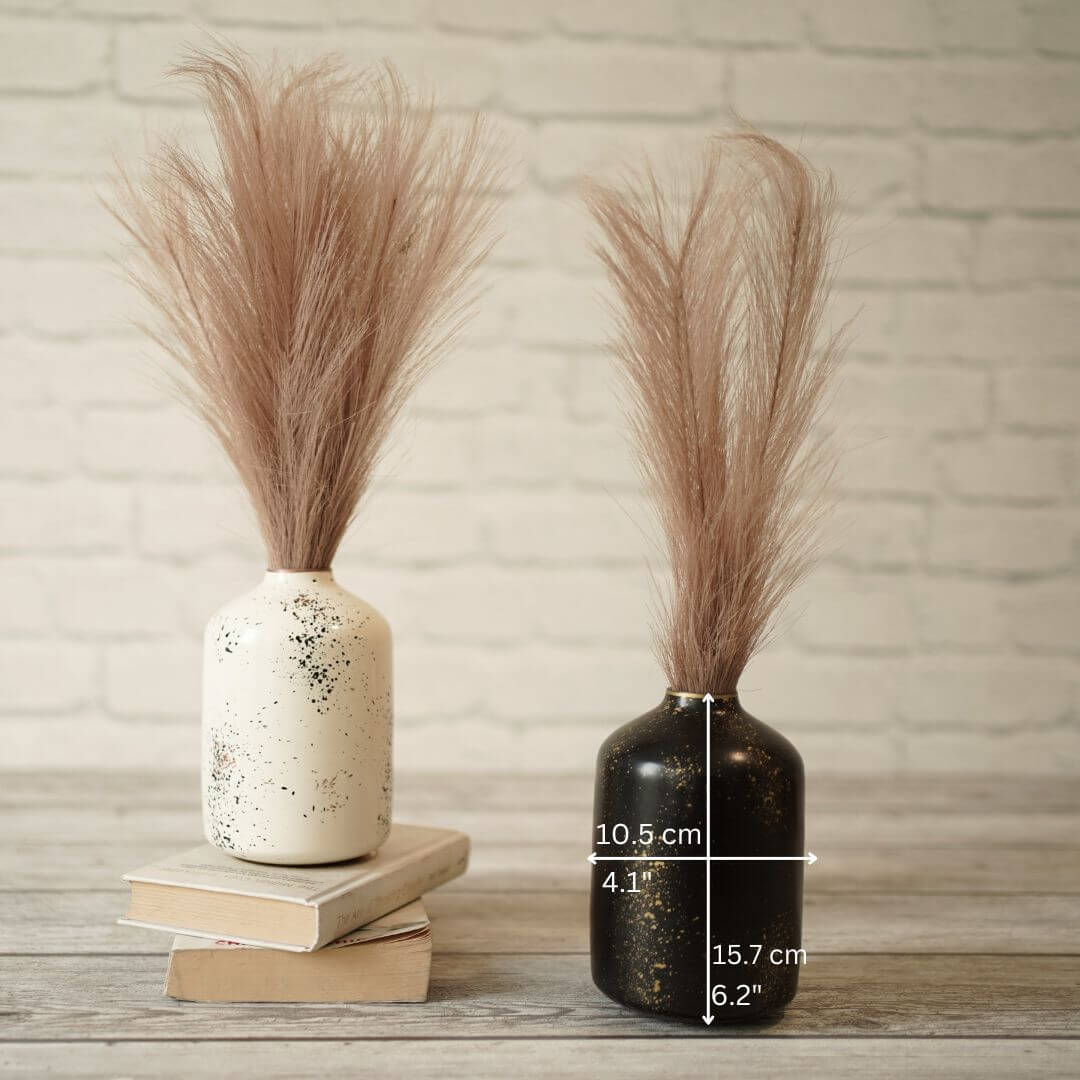 Metal Bottle Flower Vase Set, Spotted - Behoma