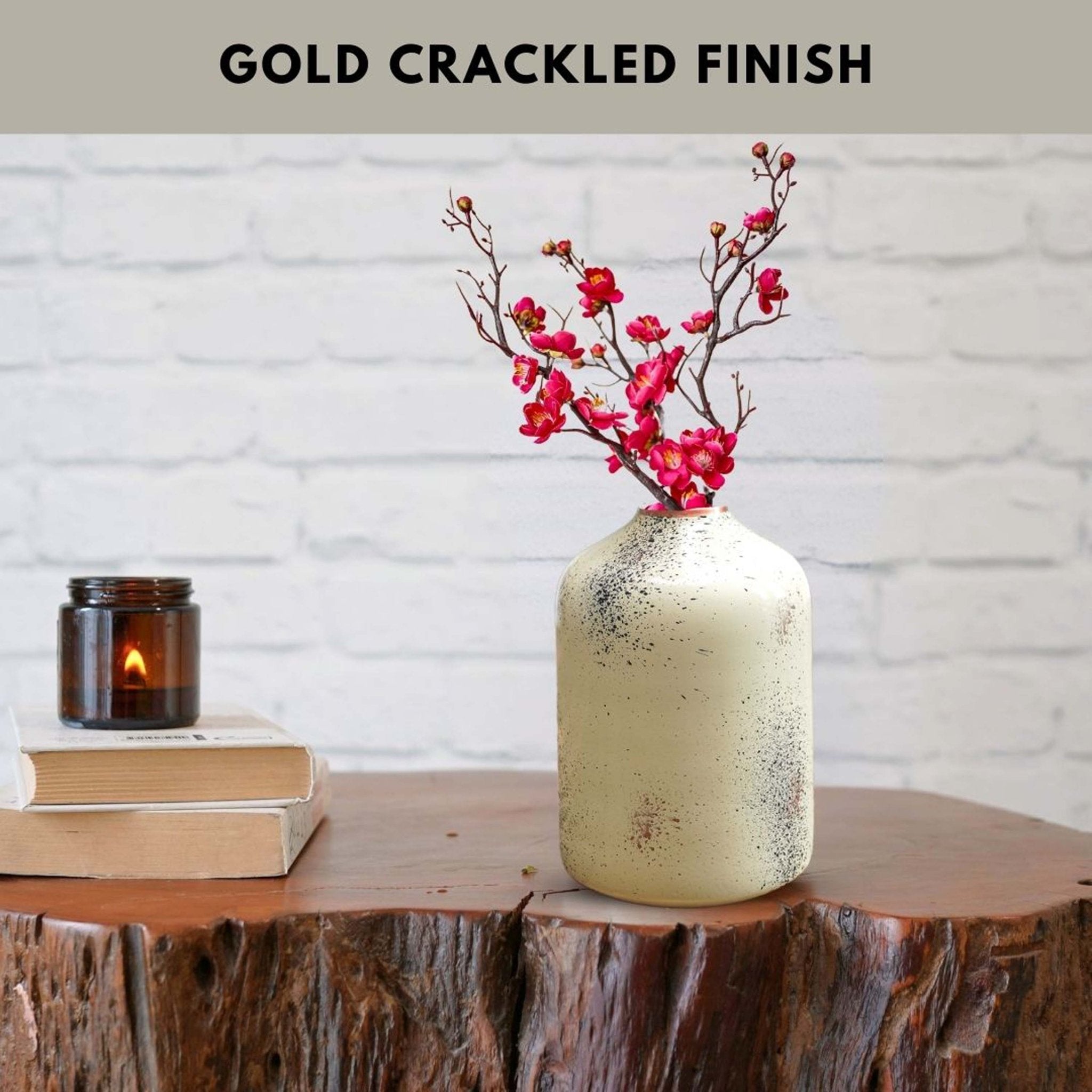 Metal Bud Bottle Flower Vase - Behoma