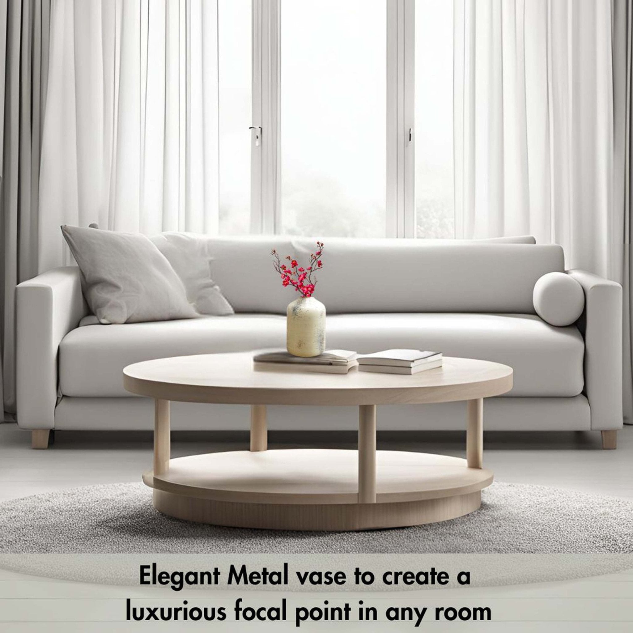 Metal Bud Bottle Flower Vase - Behoma