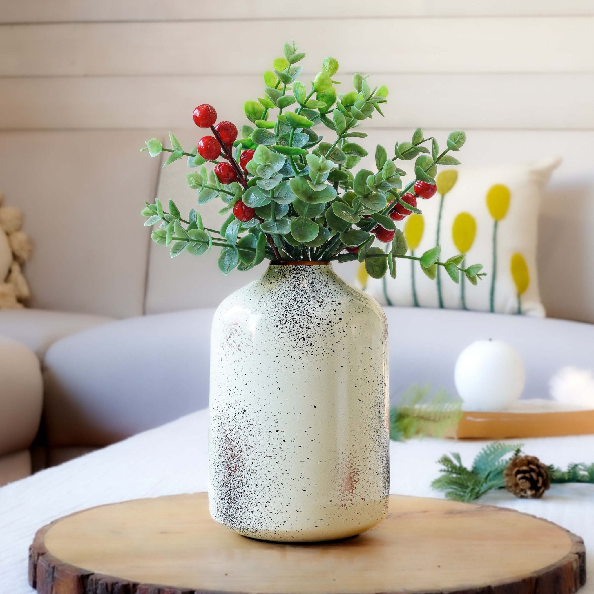 Metal Bud Bottle Flower Vase - Behoma