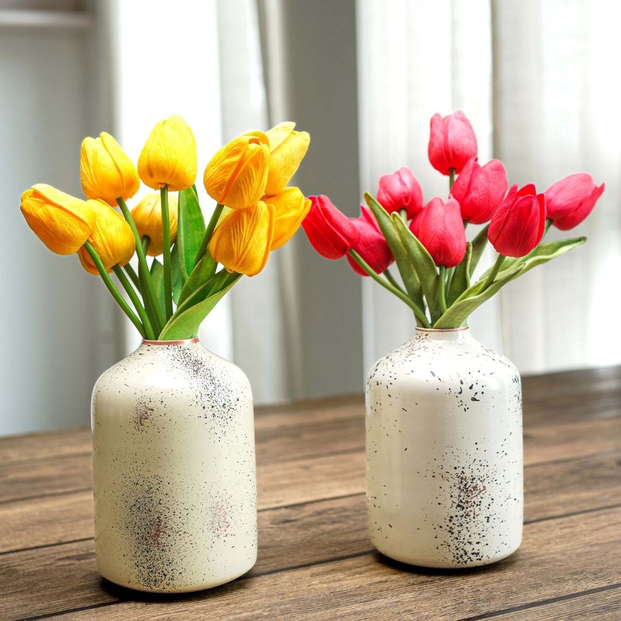 Metal Bud Bottle Vase Set - Behoma