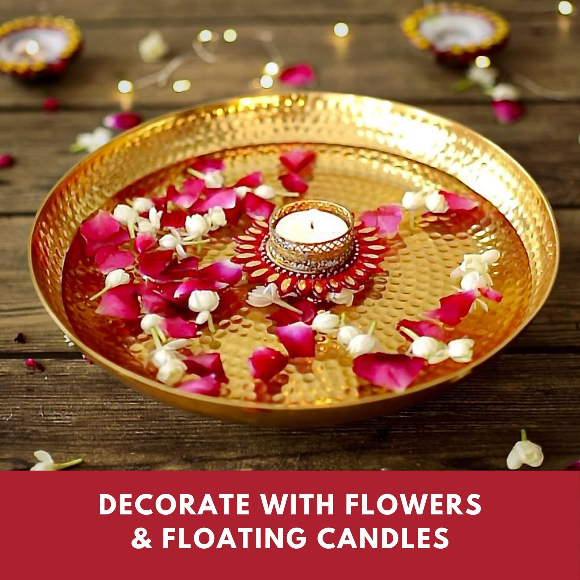 Metal Urli, Traditional urli bowl, Metal urli bowl, Floating flower urli, Decorative urli bowl