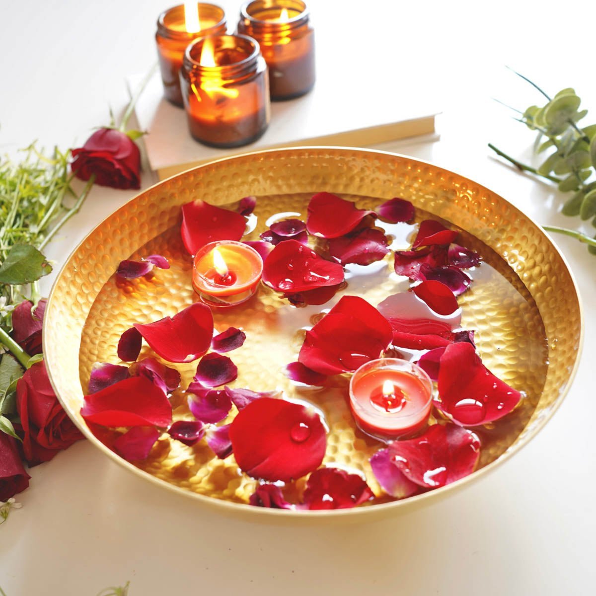 Metal Urli, Traditional urli bowl, Metal urli bowl, Floating flower urli, Decorative urli bowl