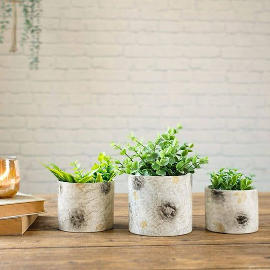 Off - White Mini Metal Planter - Behoma