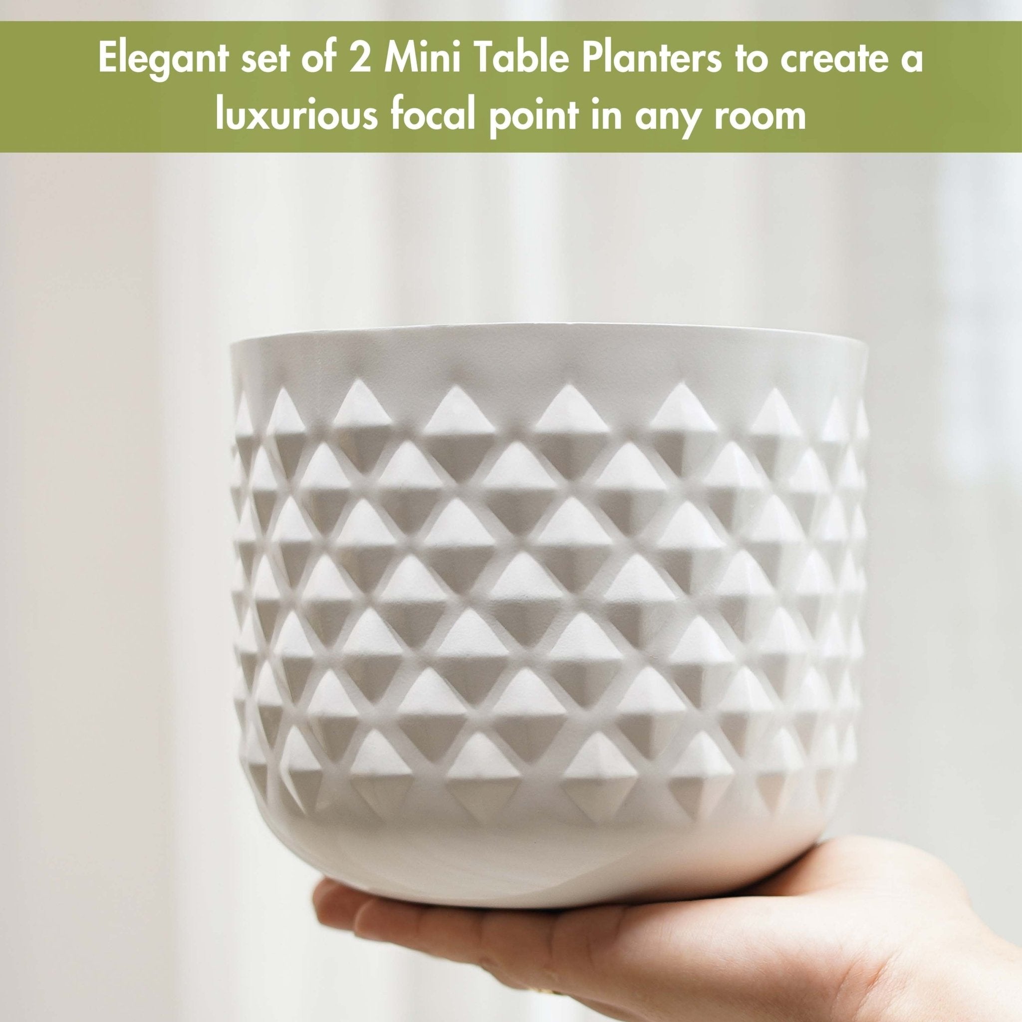 Pineapple Metal Planter, White - Behoma