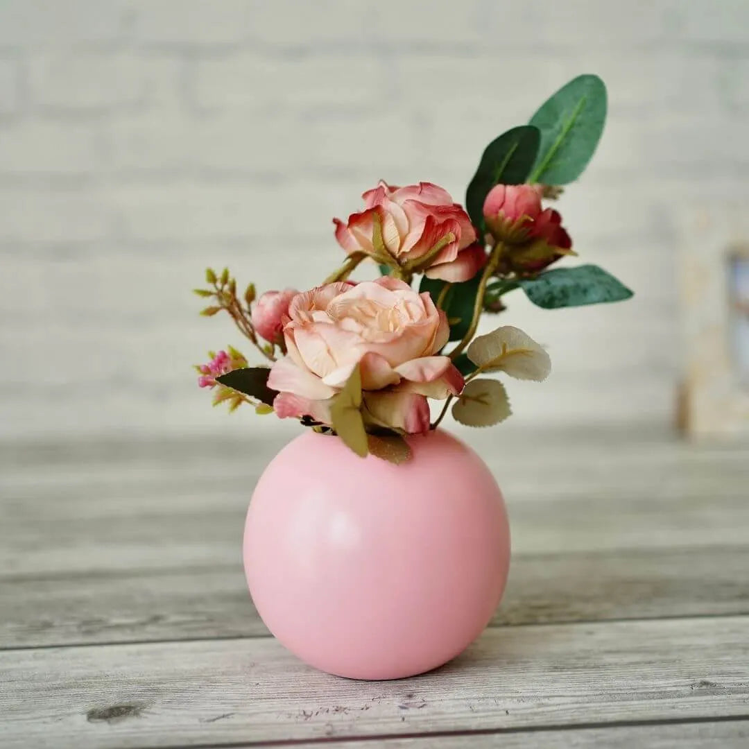 Artificial flowers and vase small