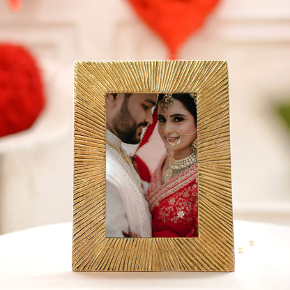 Sunburst Photo Frame, Gold, 4x6