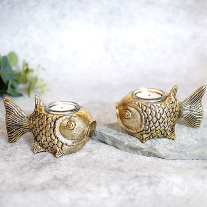 Metal Fish Candle Holder, Set
